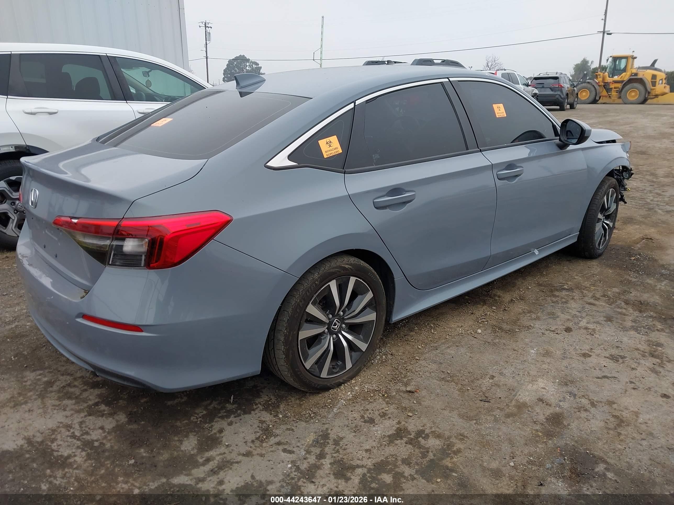 2022 Honda Civic Ex Gray vin: JHMFE1F73NX008421