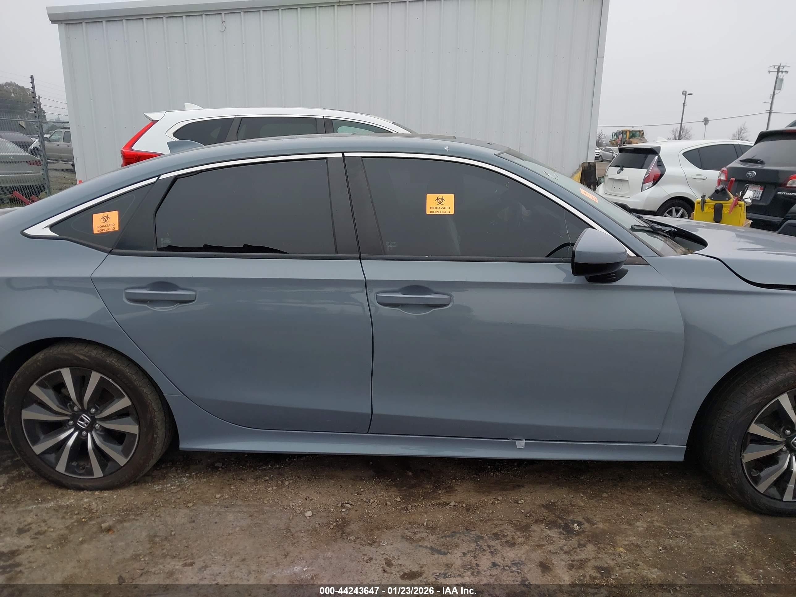2022 Honda Civic Ex Gray vin: JHMFE1F73NX008421