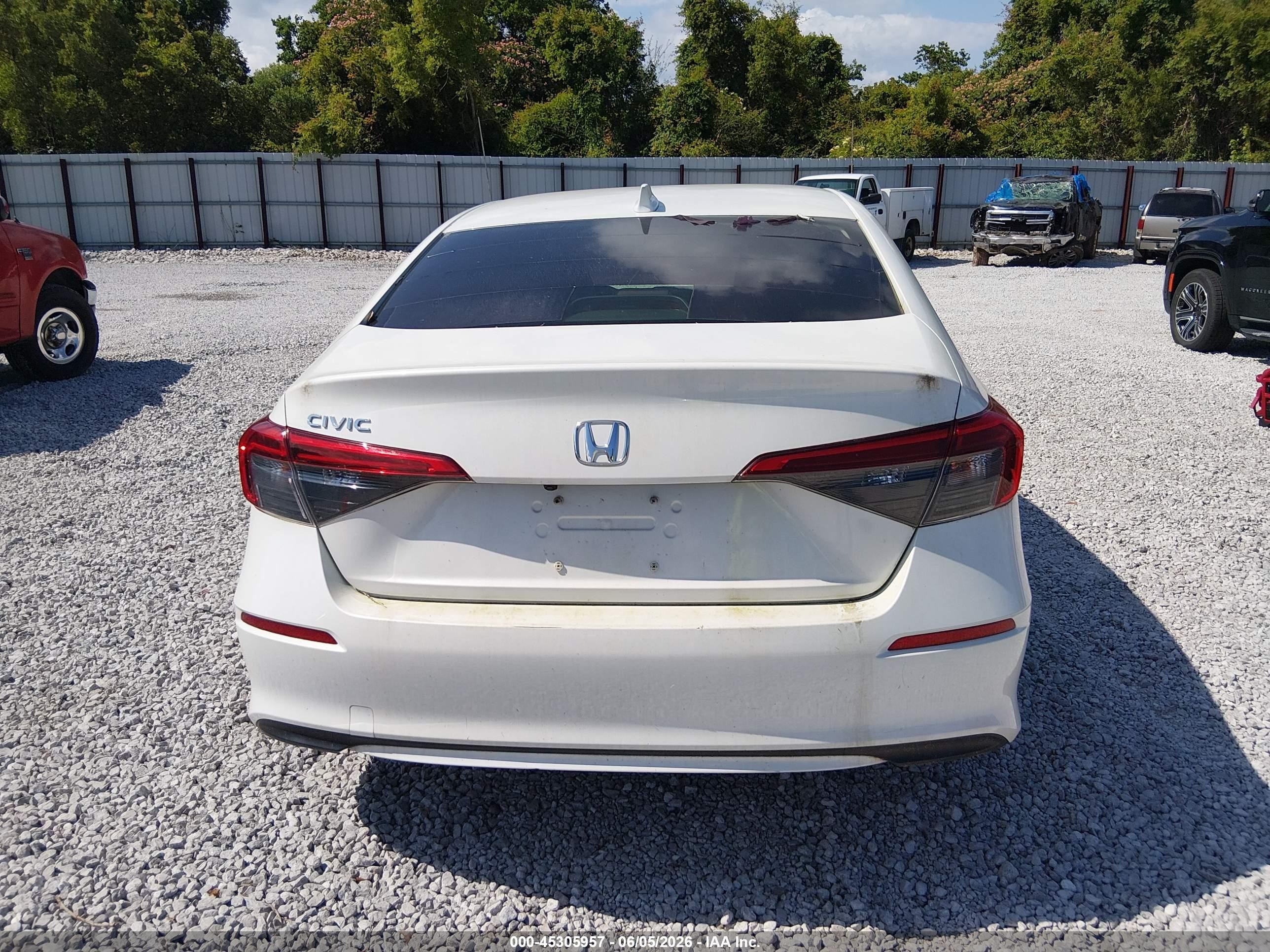 2022 Honda Civic Ex White vin: JHMFE1F76NX002550