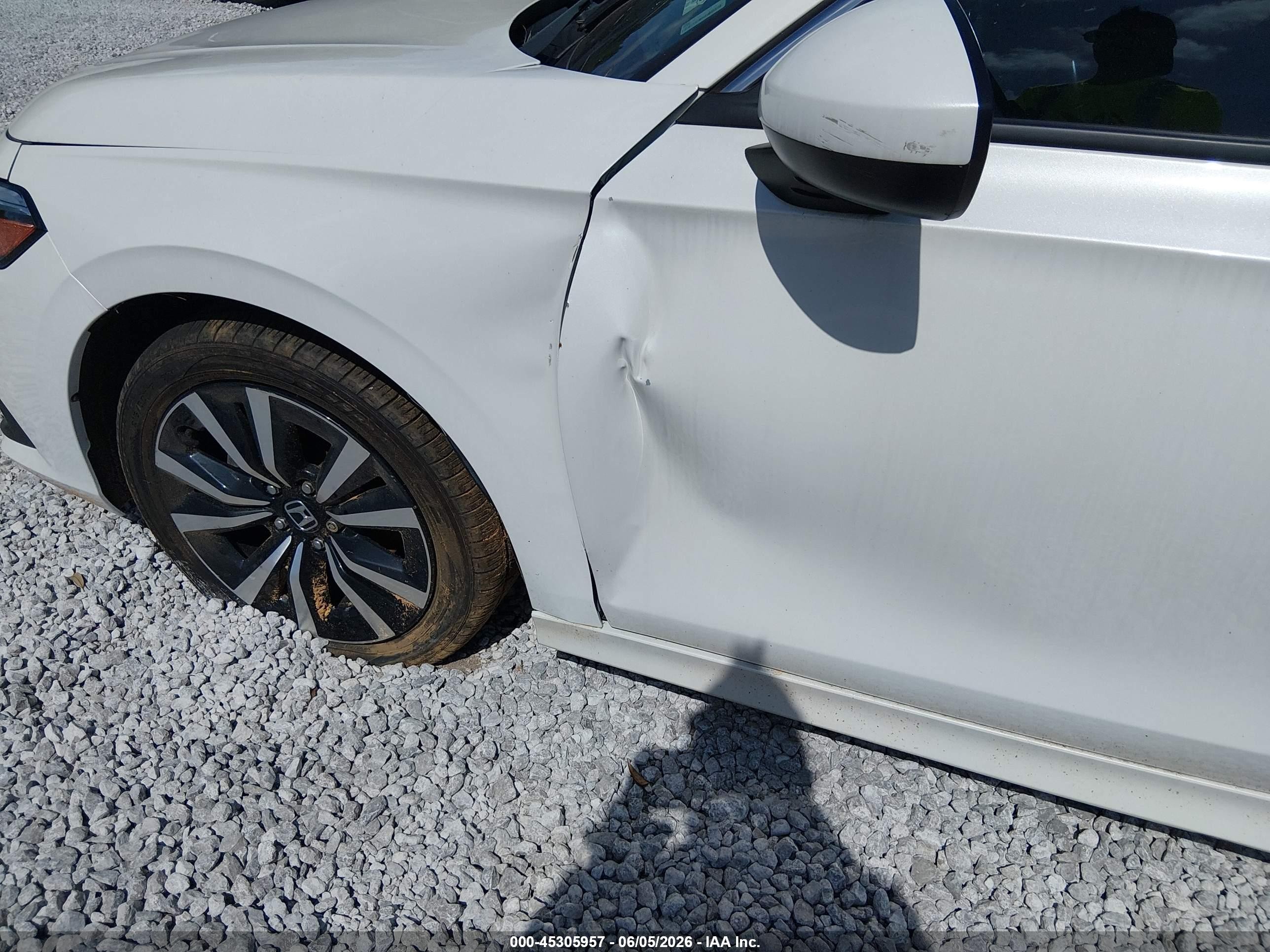 2022 Honda Civic Ex White vin: JHMFE1F76NX002550