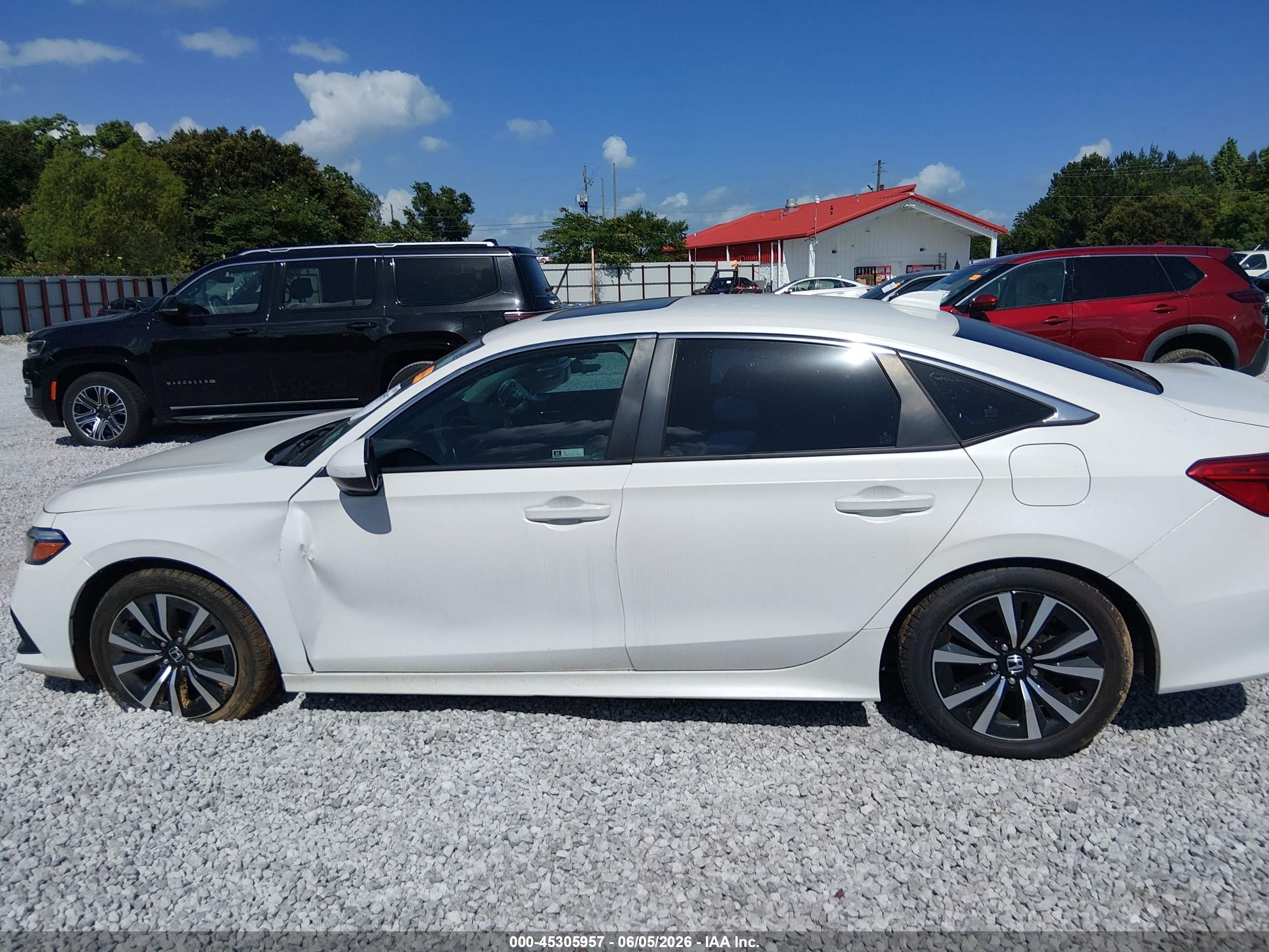 2022 Honda Civic Ex White vin: JHMFE1F76NX002550