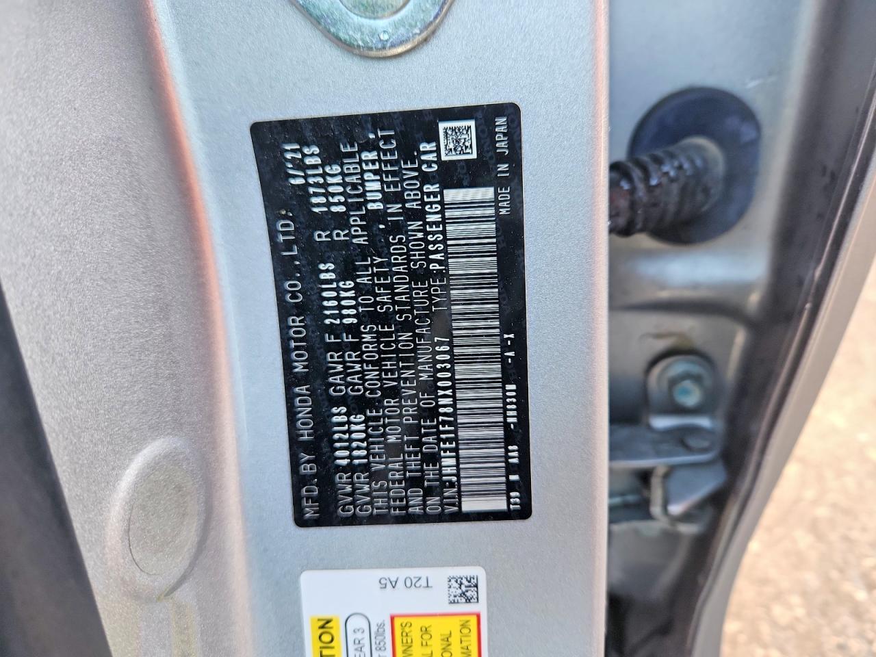 2022 Honda Civic Ex Silver vin: JHMFE1F78NX003067