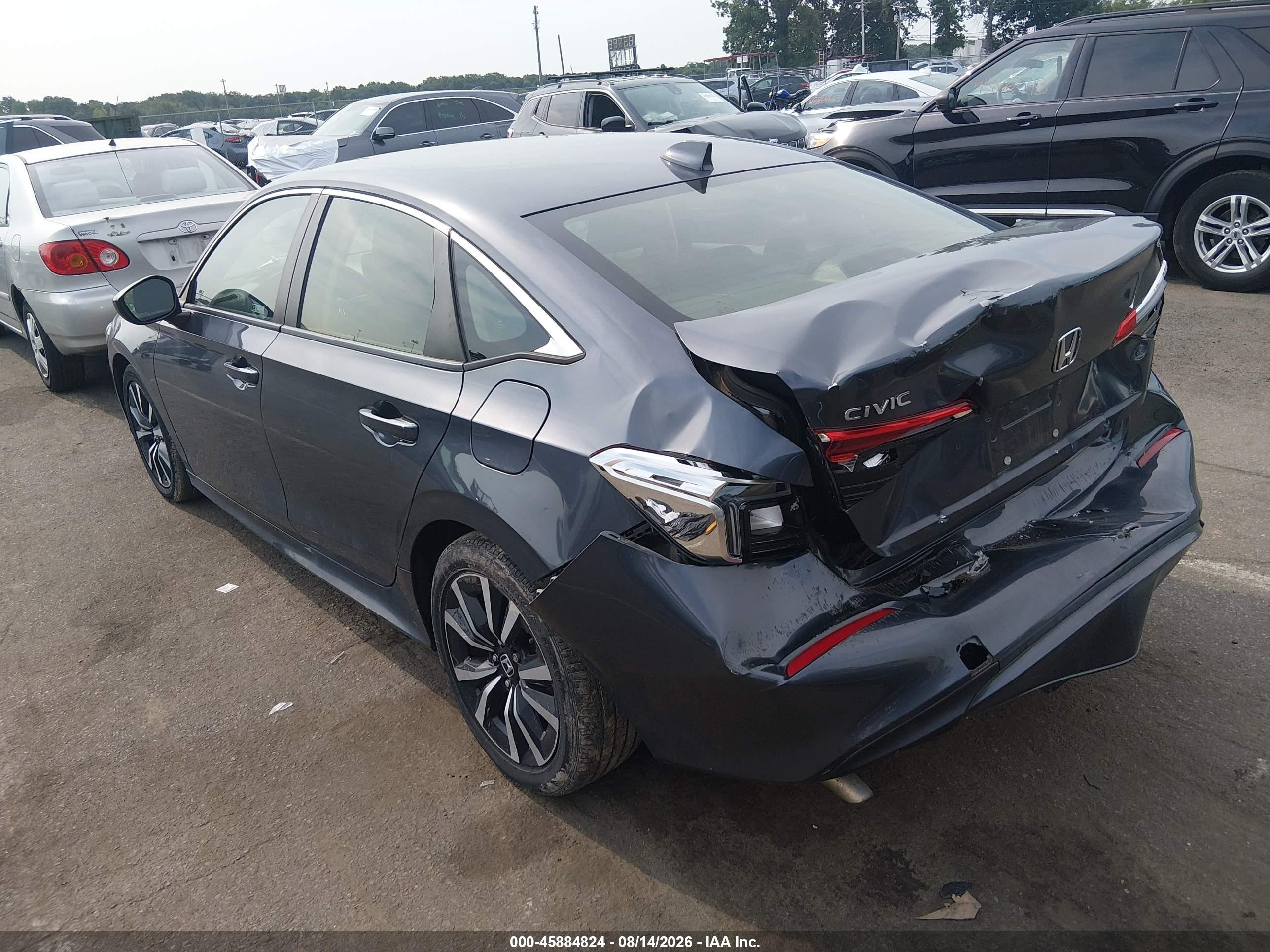 2022 Honda Civic Ex Gray vin: JHMFE1F7XNX010117