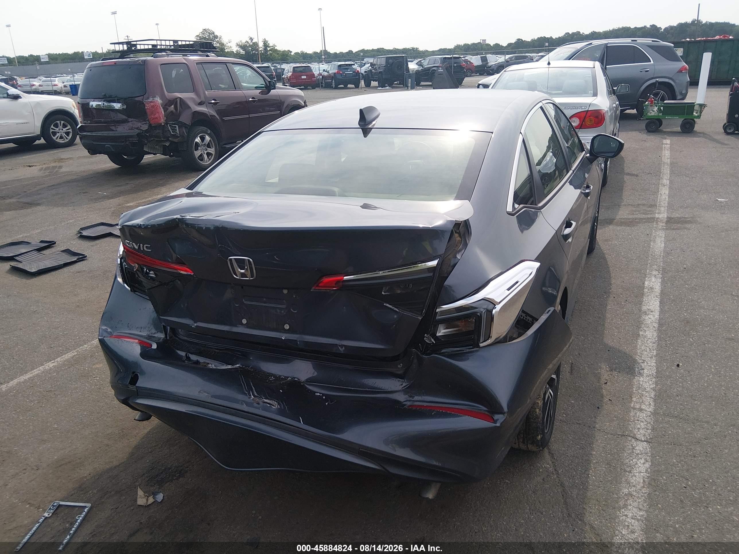 2022 Honda Civic Ex Gray vin: JHMFE1F7XNX010117