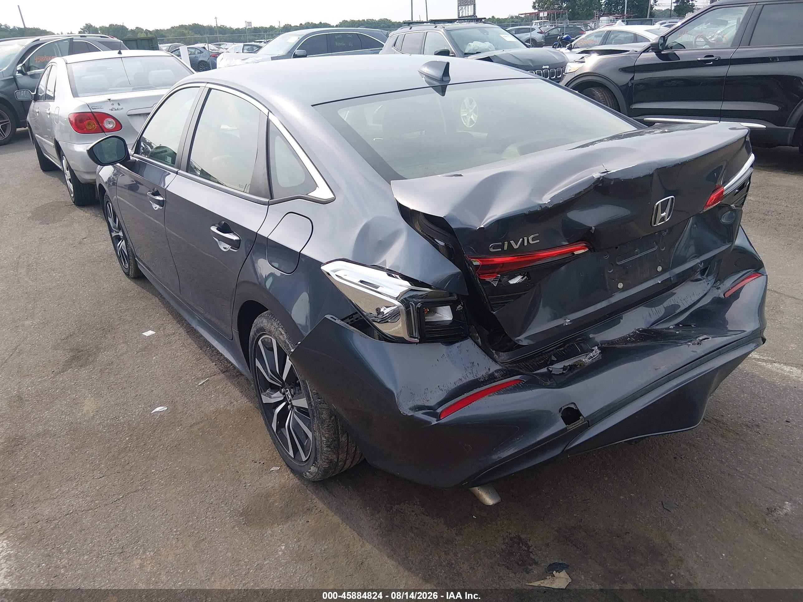 2022 Honda Civic Ex Gray vin: JHMFE1F7XNX010117