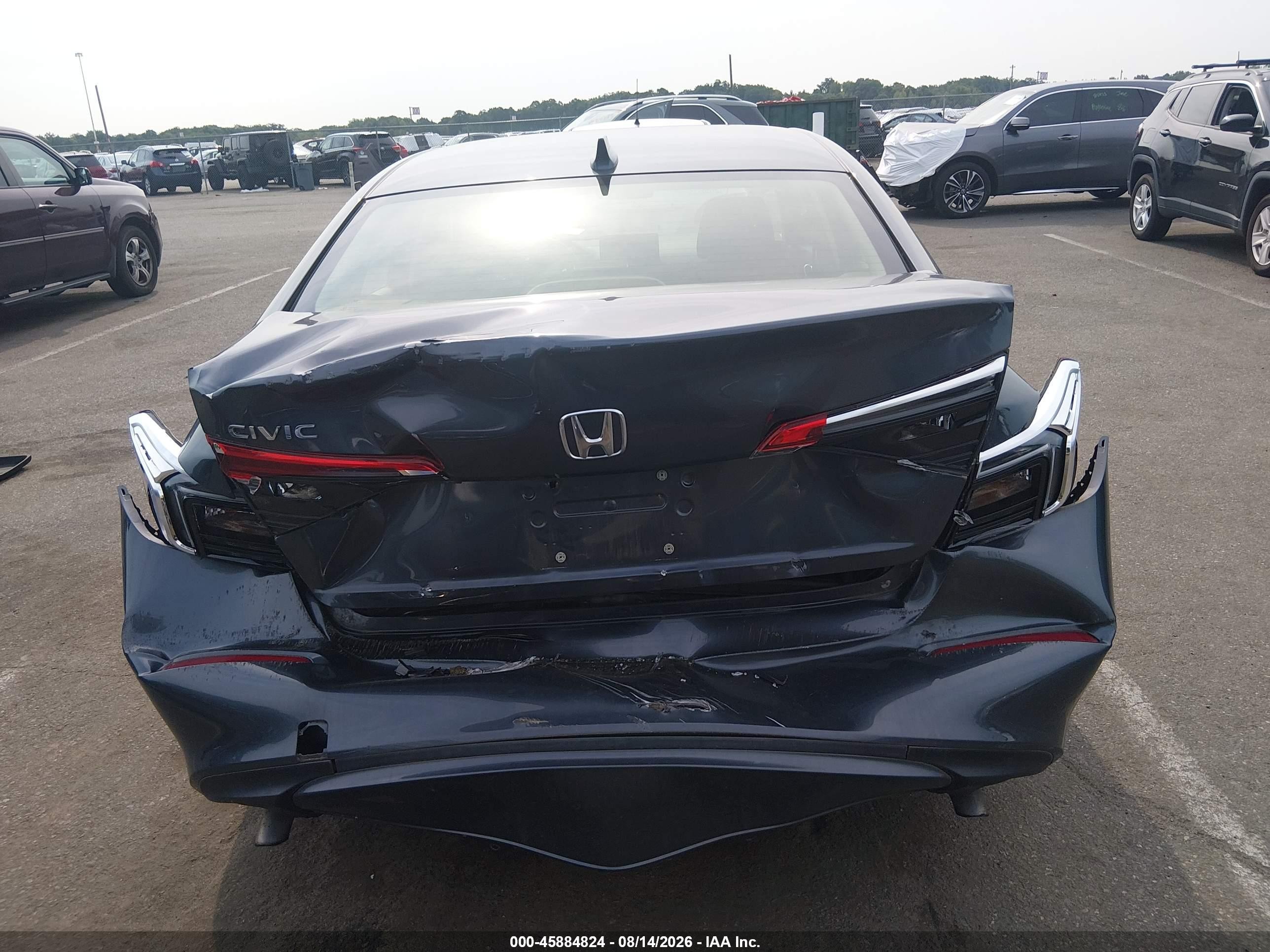 2022 Honda Civic Ex Gray vin: JHMFE1F7XNX010117