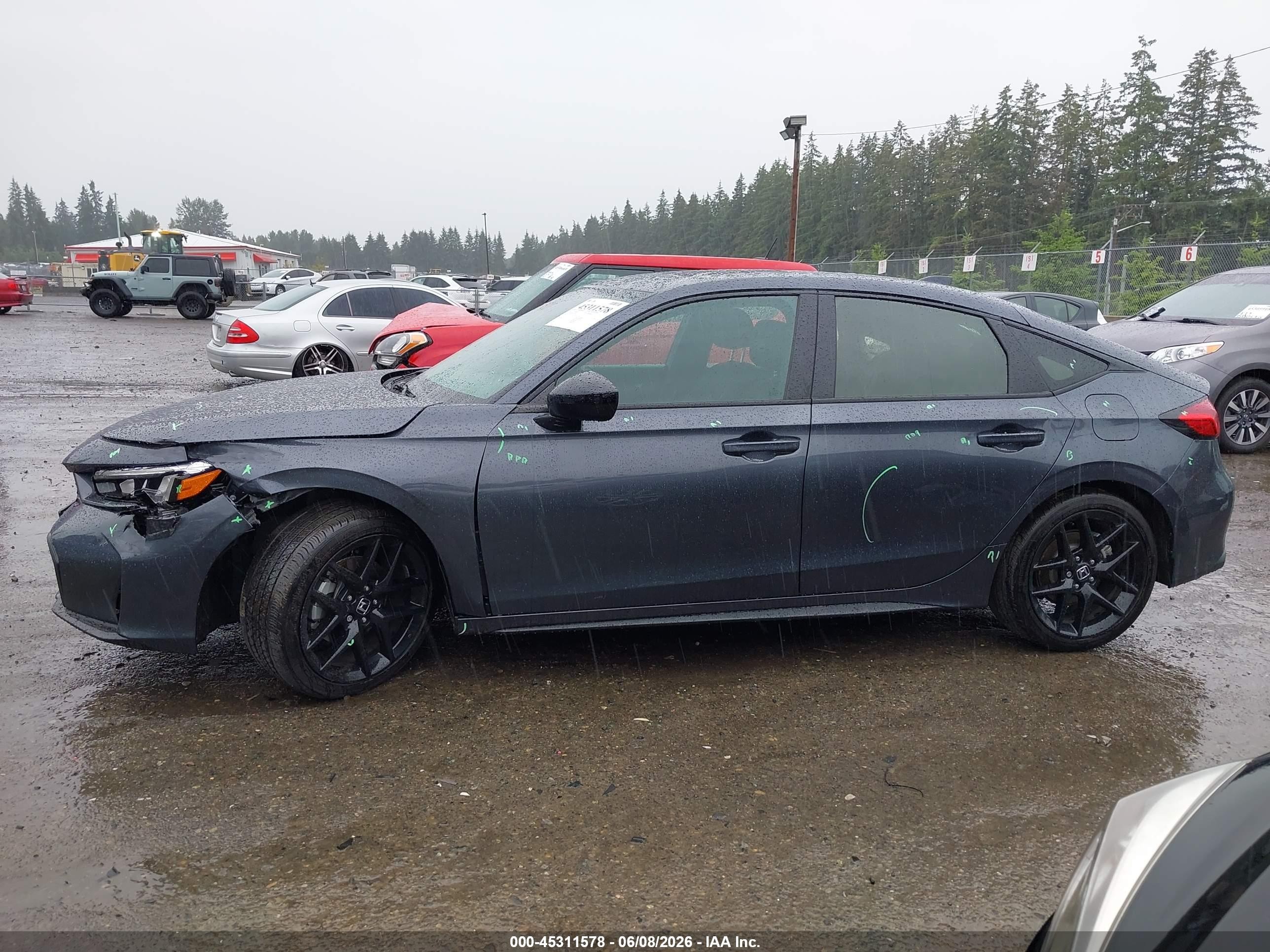 2025 Honda Civic Hybrid Sport Gray vin: JHMFL4H84SX002524