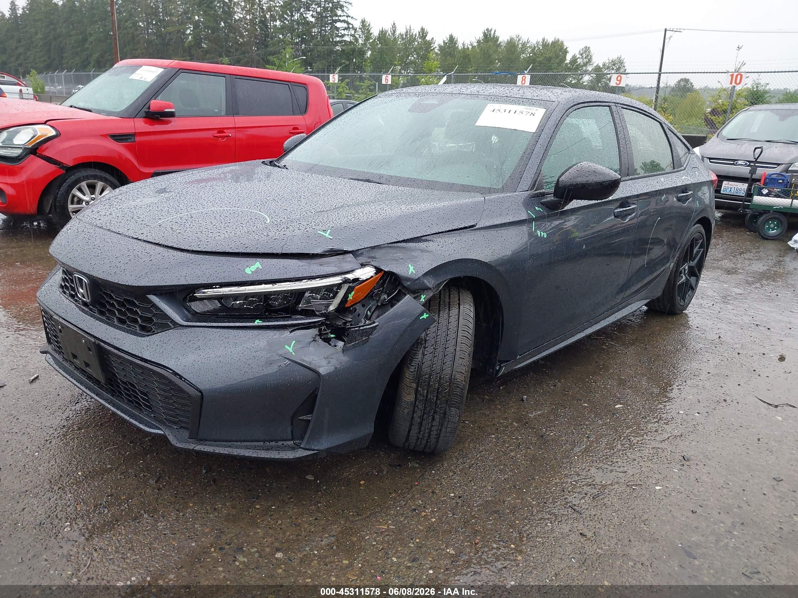 2025 Honda Civic Hybrid Sport Gray vin: JHMFL4H84SX002524