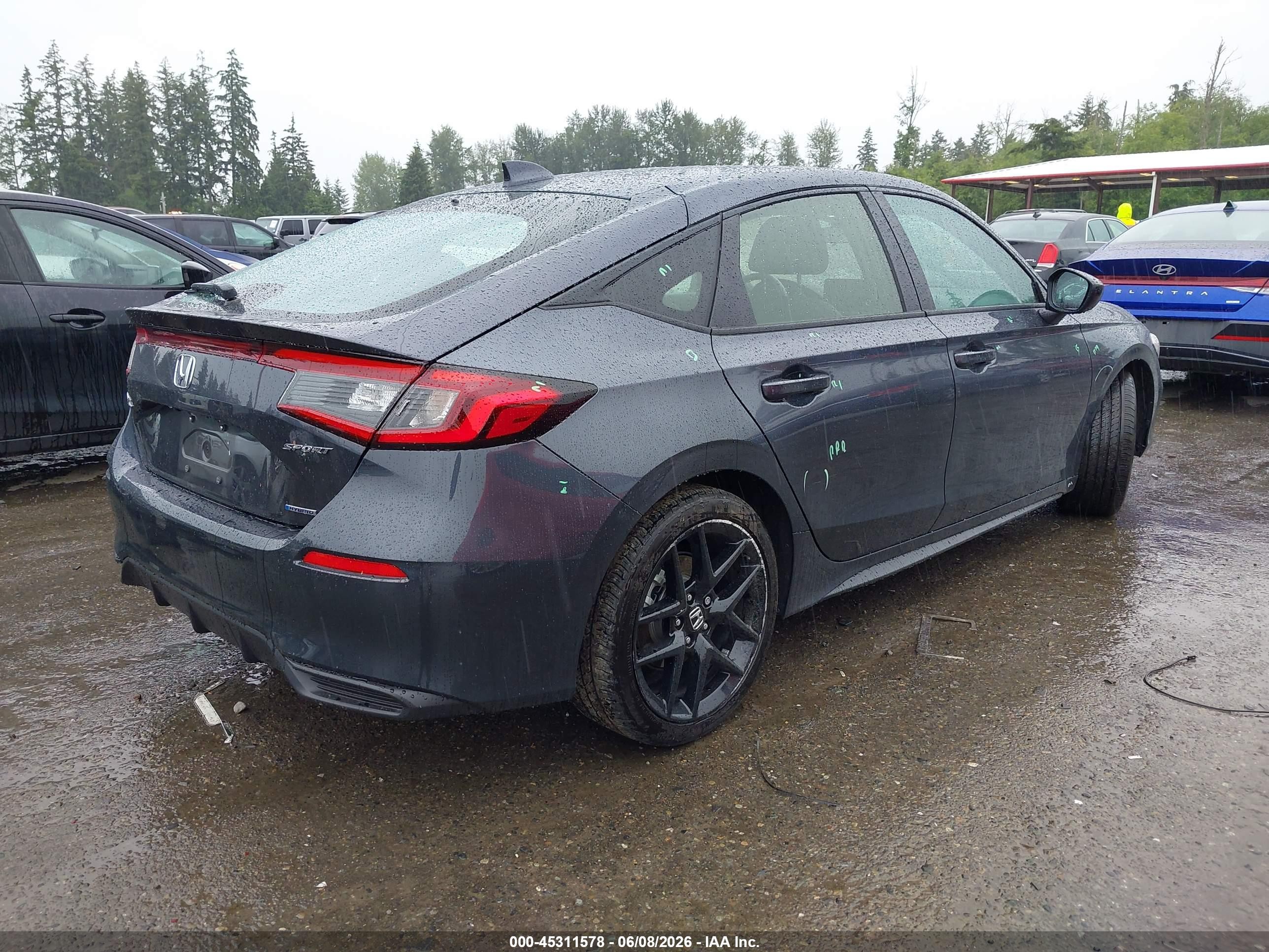 2025 Honda Civic Hybrid Sport Gray vin: JHMFL4H84SX002524