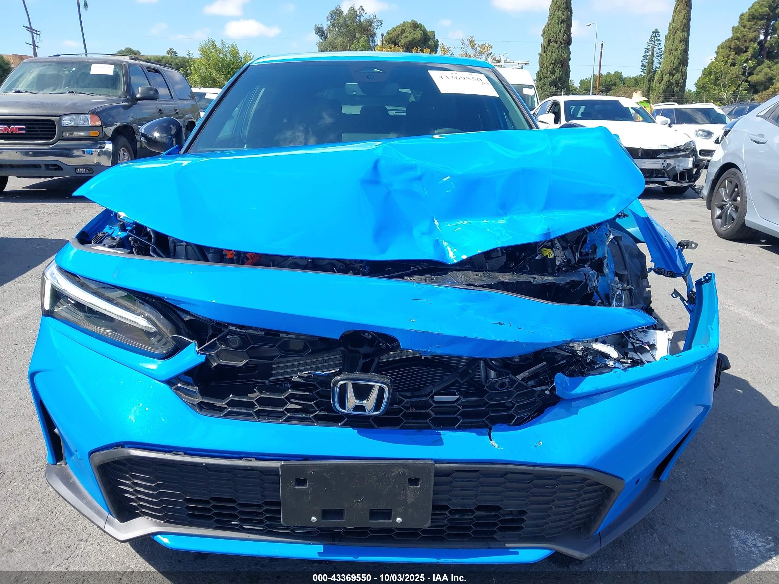 2025 Honda Civic Hybrid Sport Touring Синий vin: JHMFL4H90SX000925