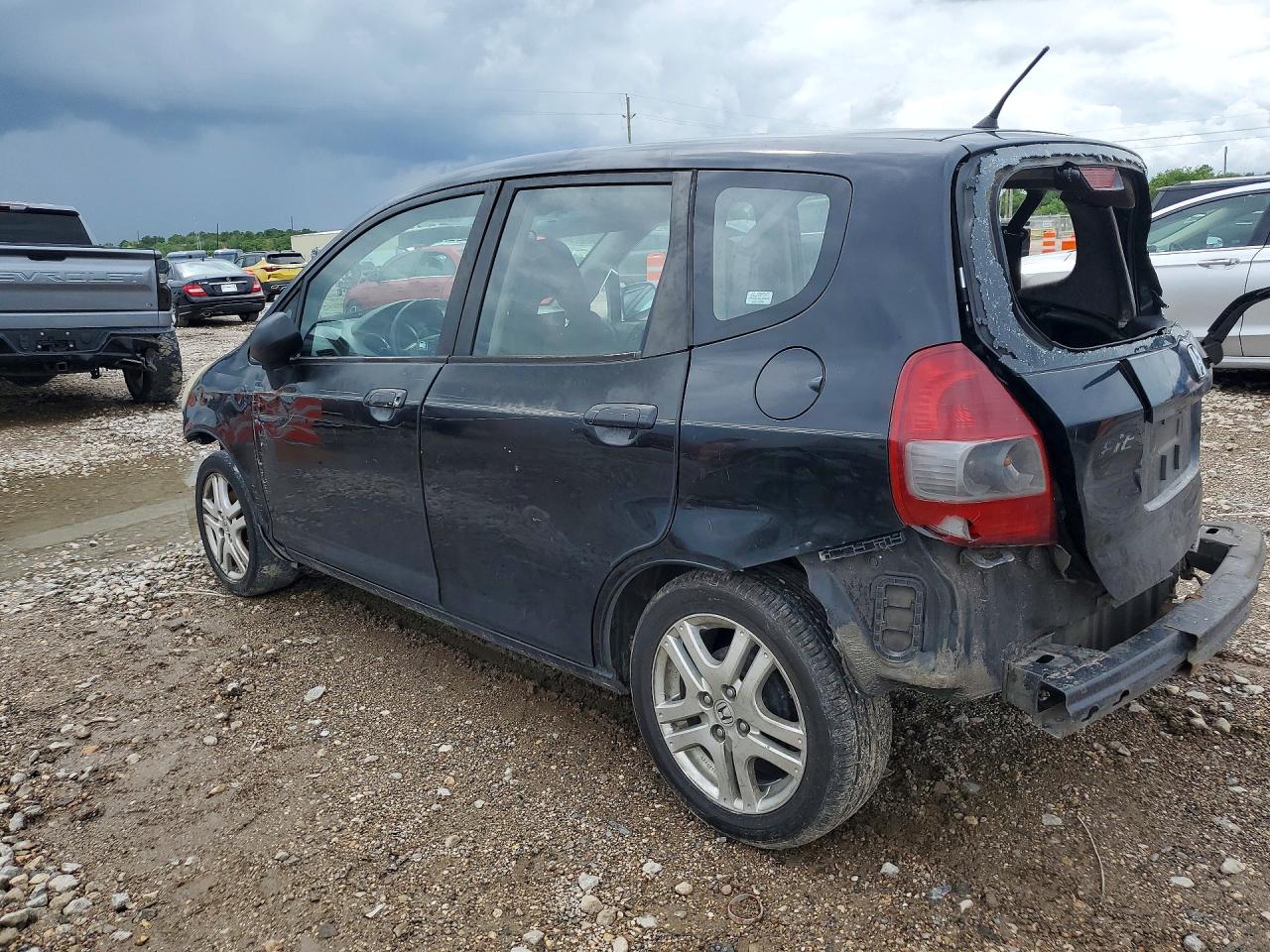 2008 Honda Fit Black vin: JHMGD37438S060110