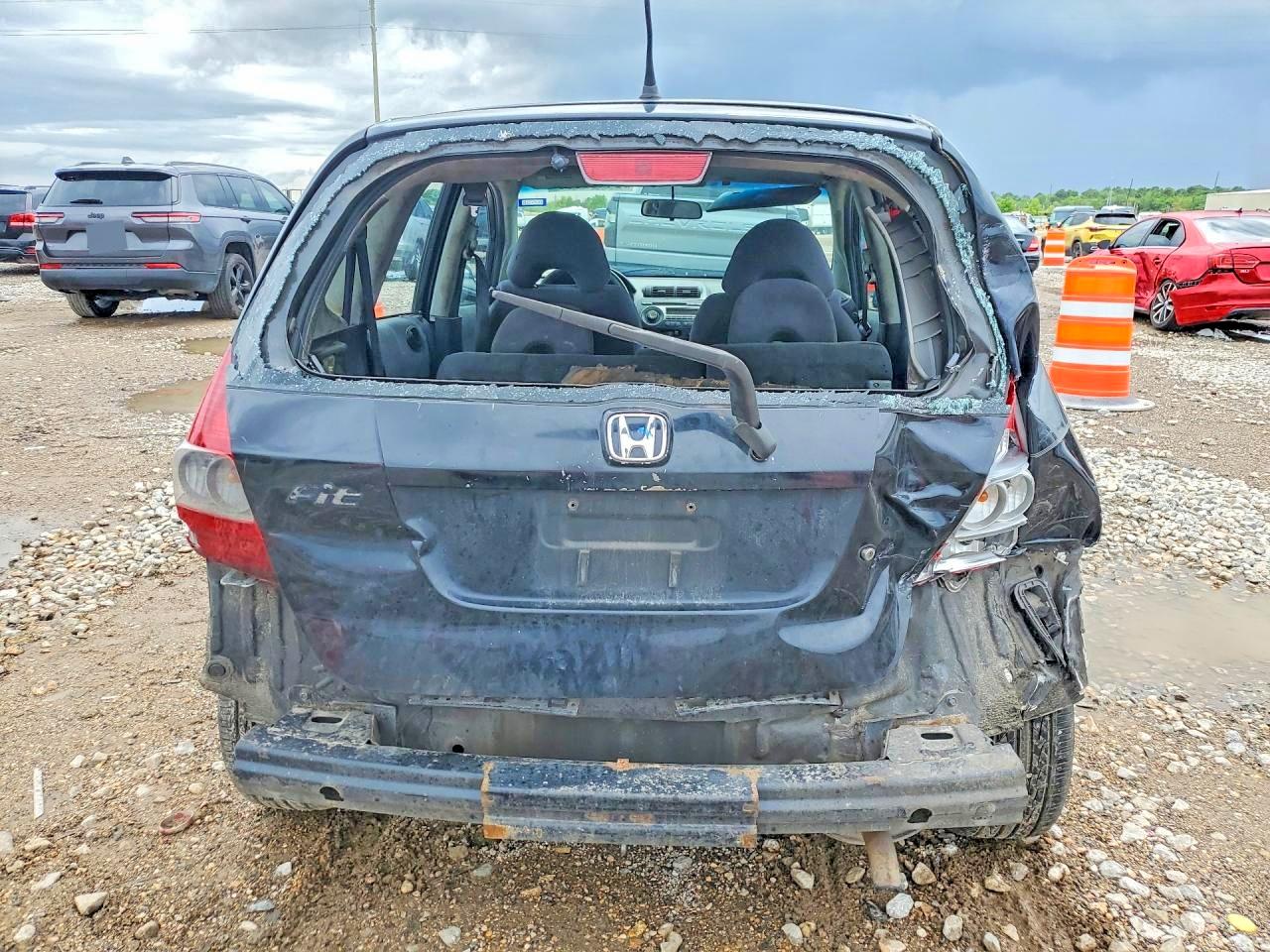 2008 Honda Fit Black vin: JHMGD37438S060110