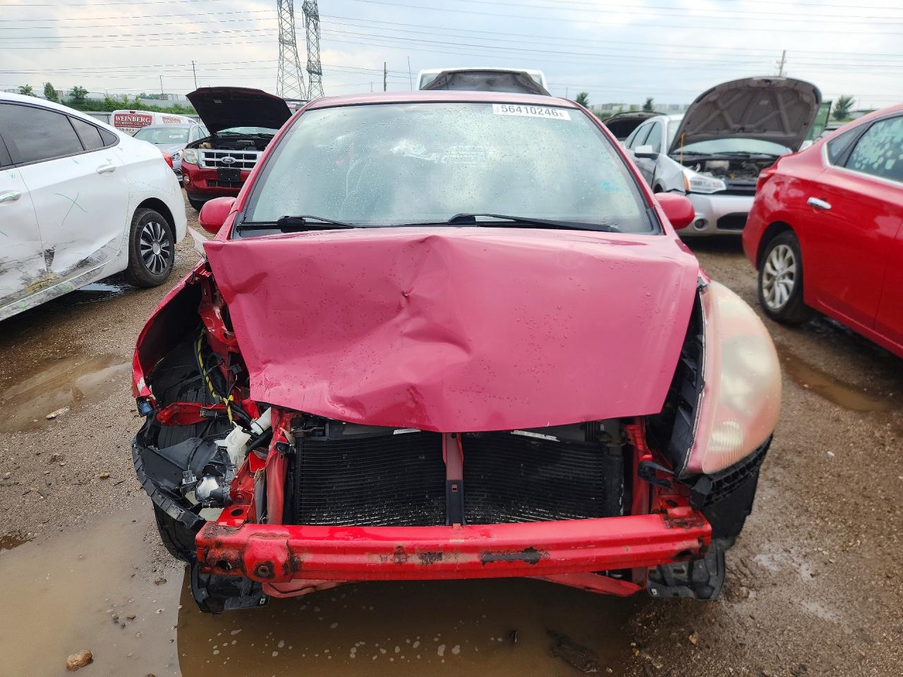 2007 Honda Fit Красный vin: JHMGD37447S003896