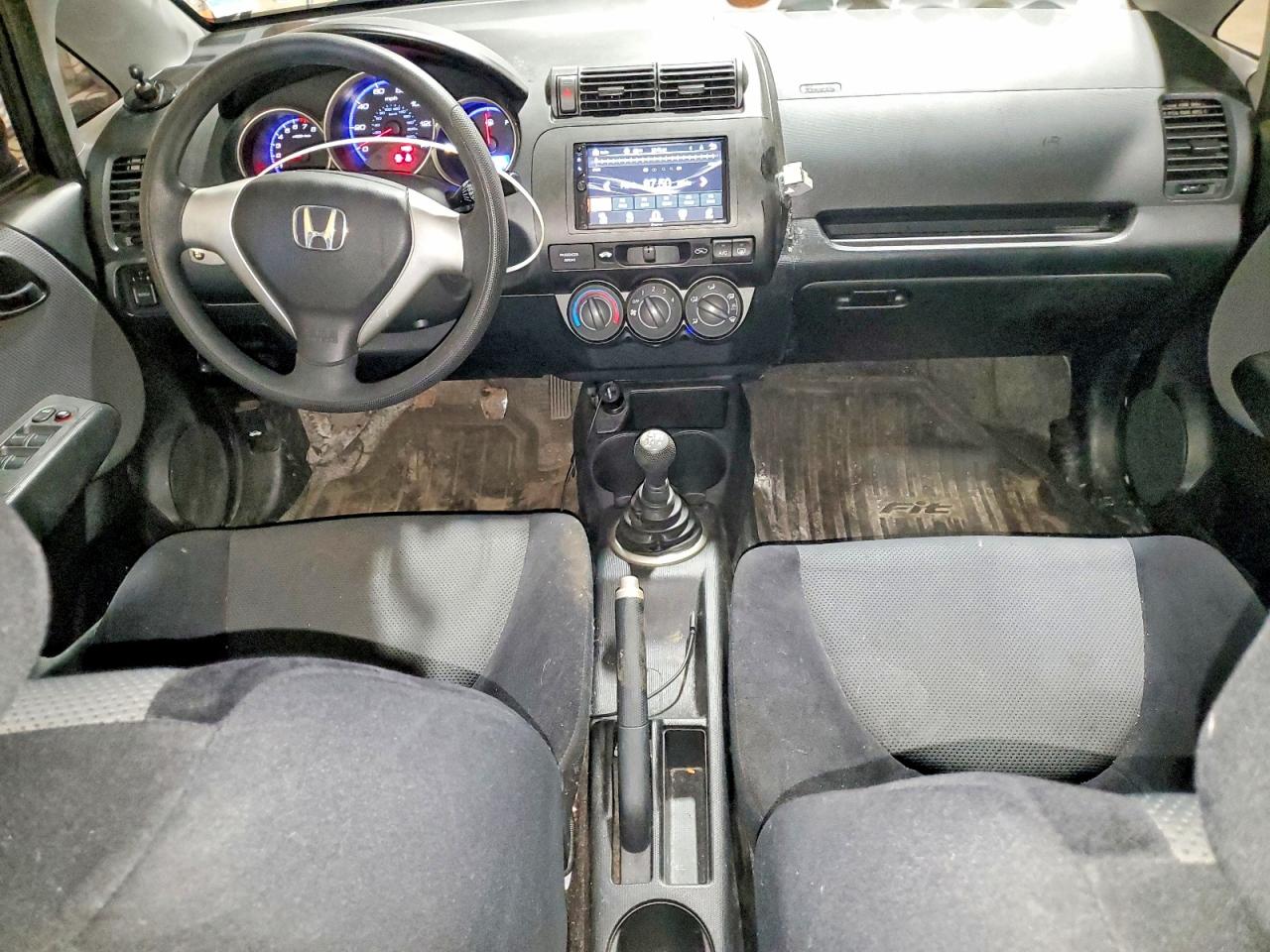 2008 Honda Fit Black vin: JHMGD37448S011532