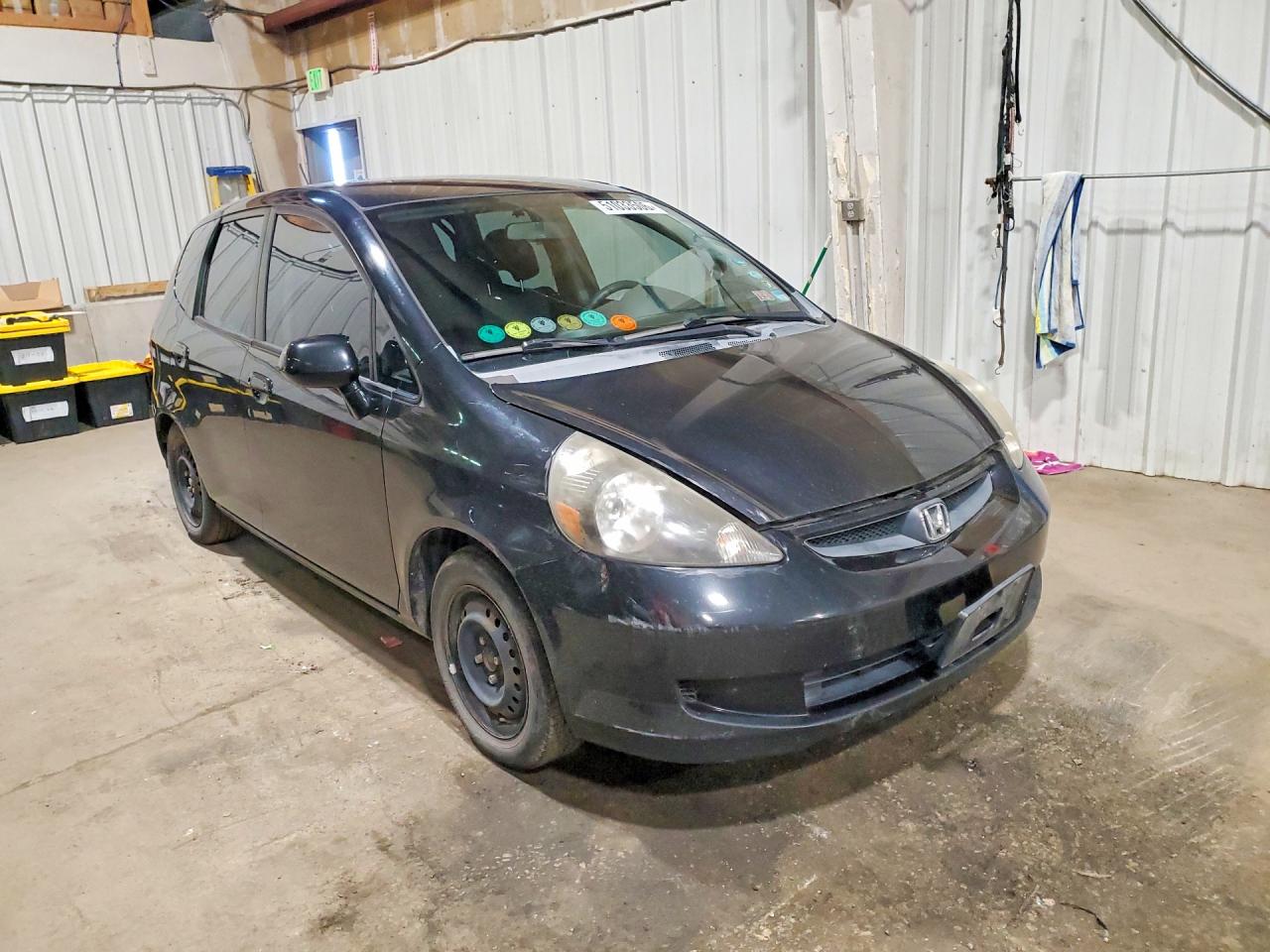 2008 Honda Fit Black vin: JHMGD37448S011532