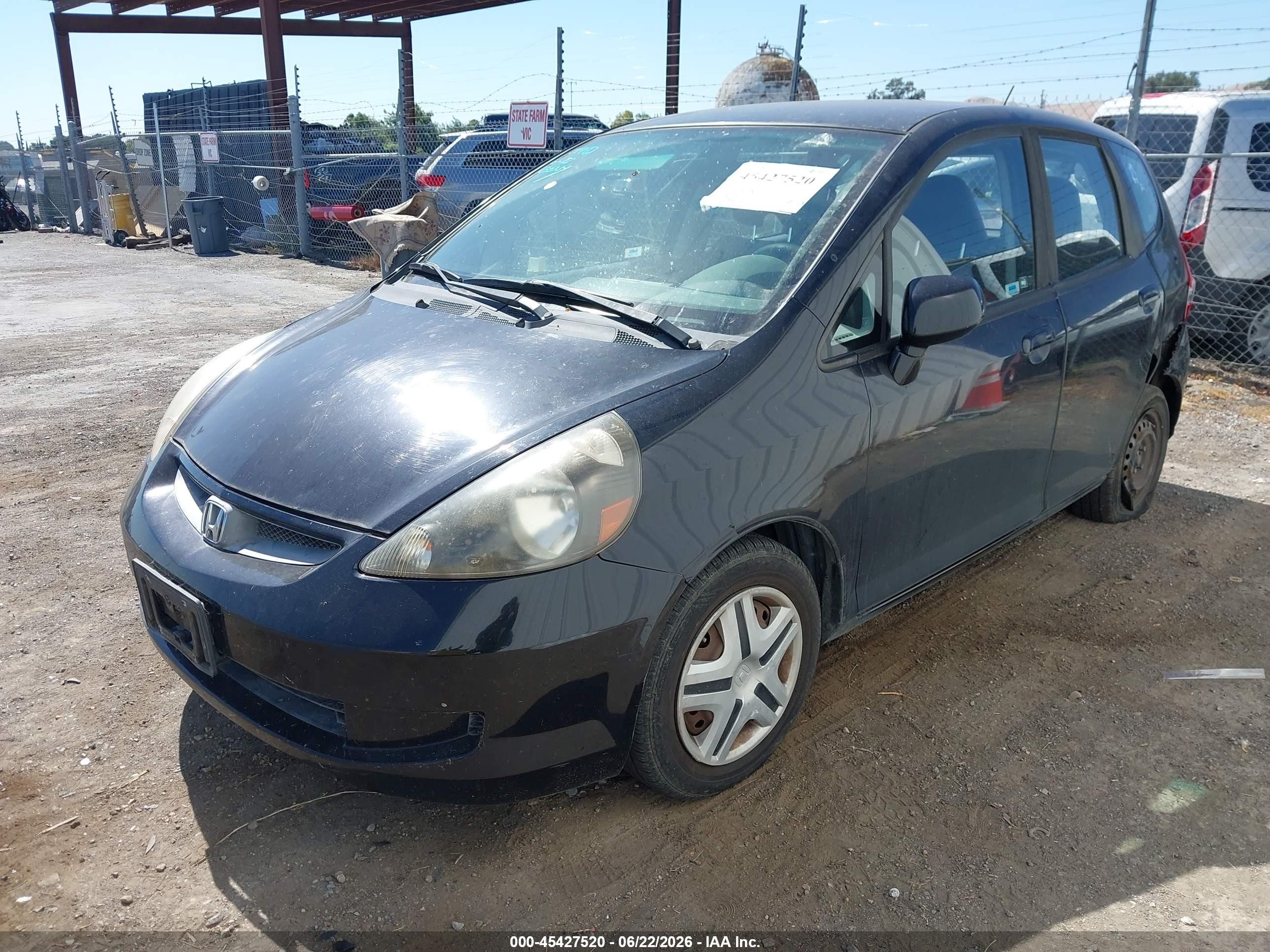 2008 Honda Fit   Черный vin: JHMGD37458S043924