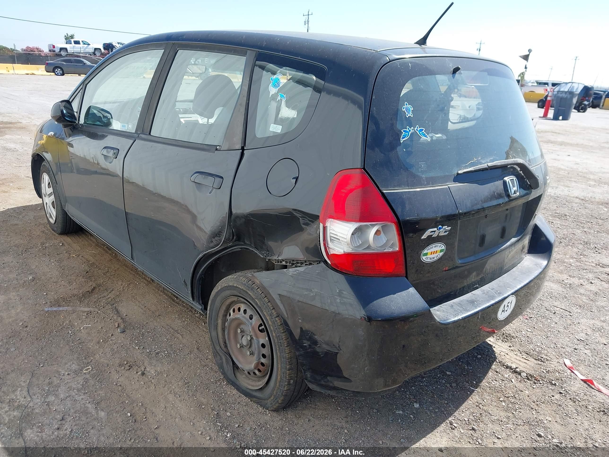 2008 Honda Fit   Черный vin: JHMGD37458S043924