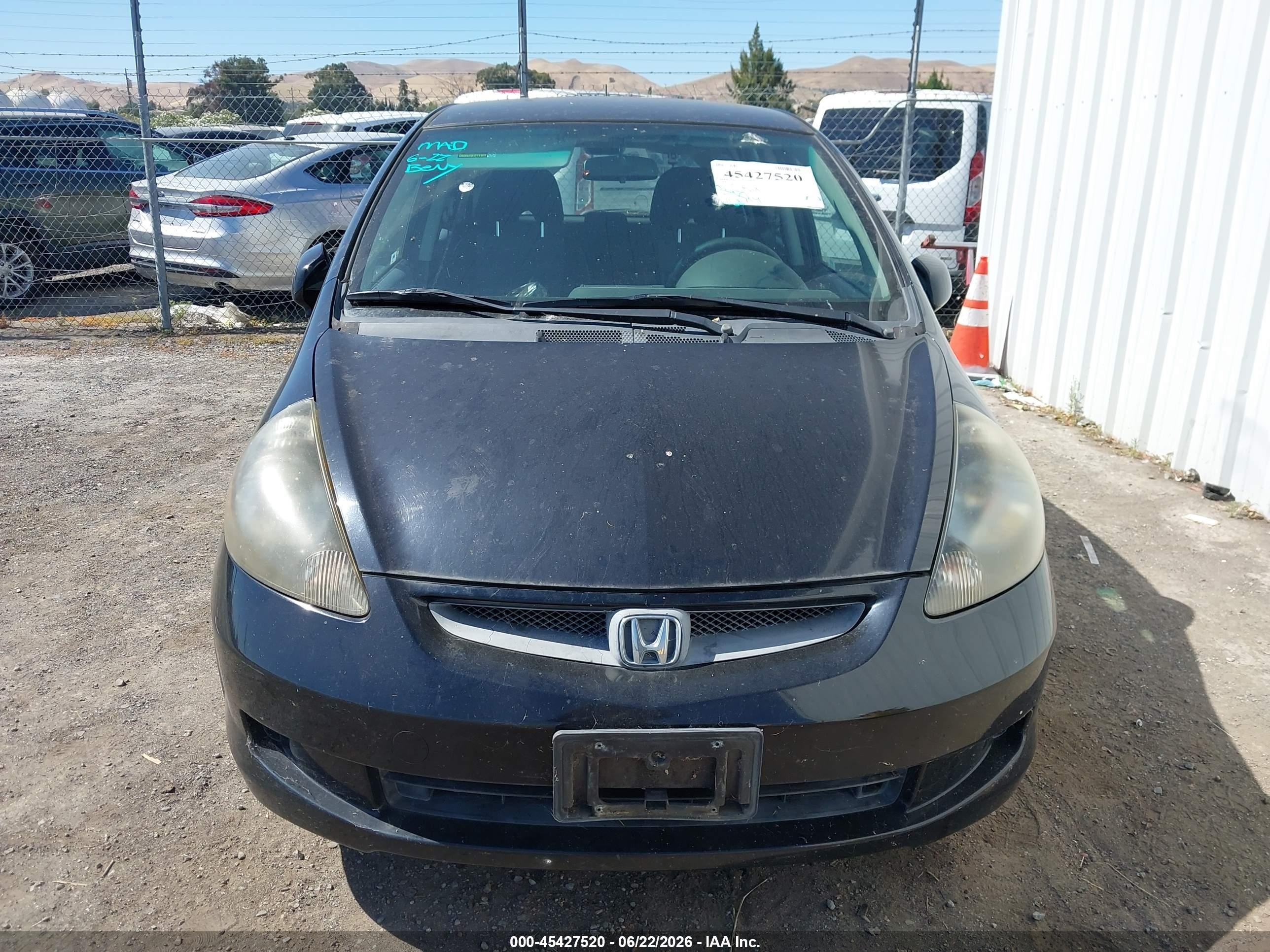 2008 Honda Fit   Черный vin: JHMGD37458S043924