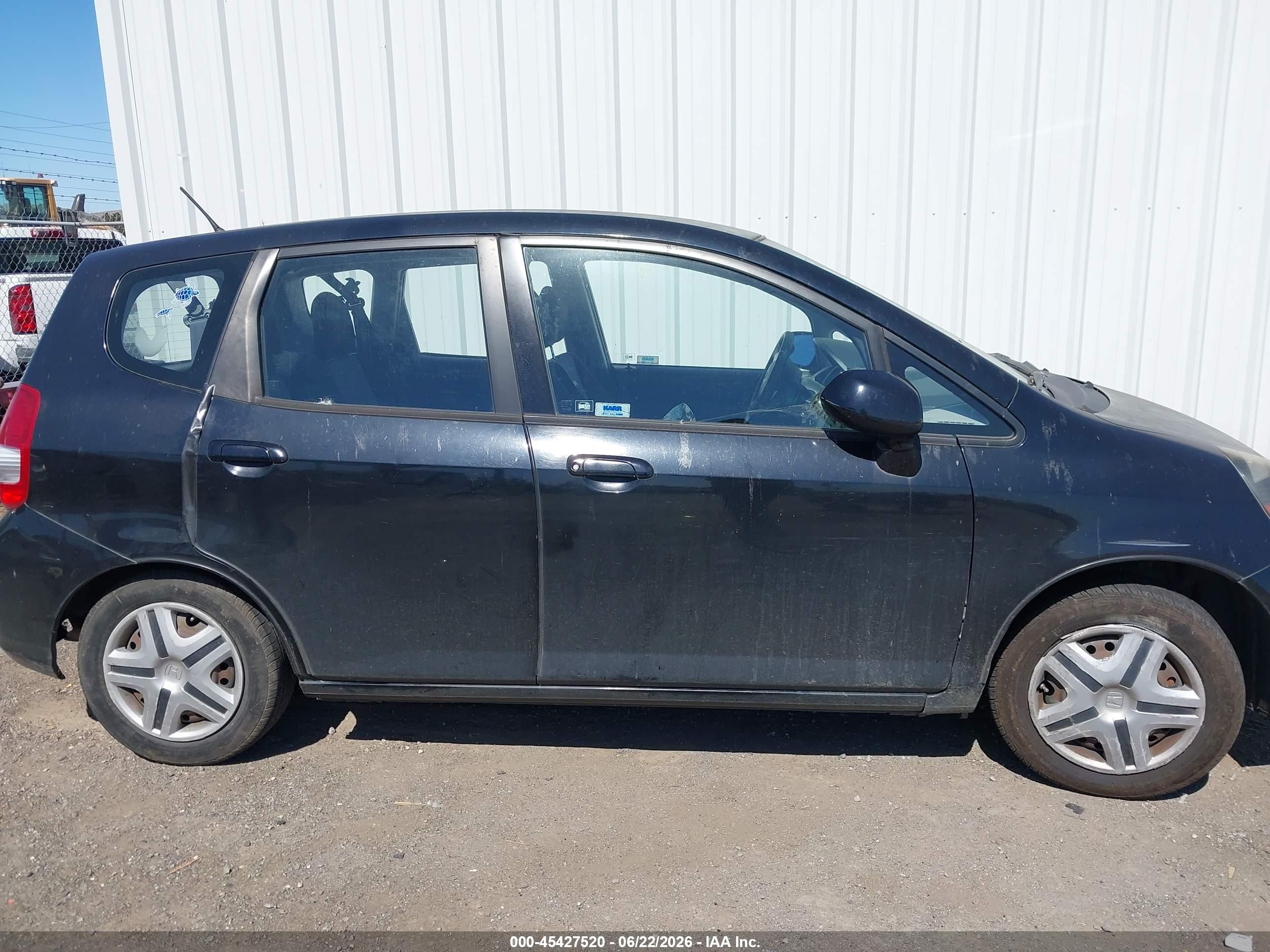 2008 Honda Fit   Черный vin: JHMGD37458S043924