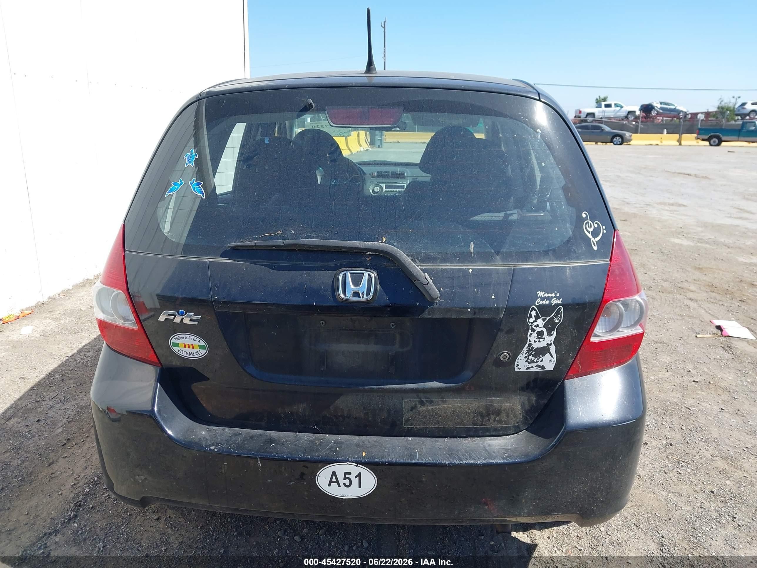 2008 Honda Fit   Черный vin: JHMGD37458S043924