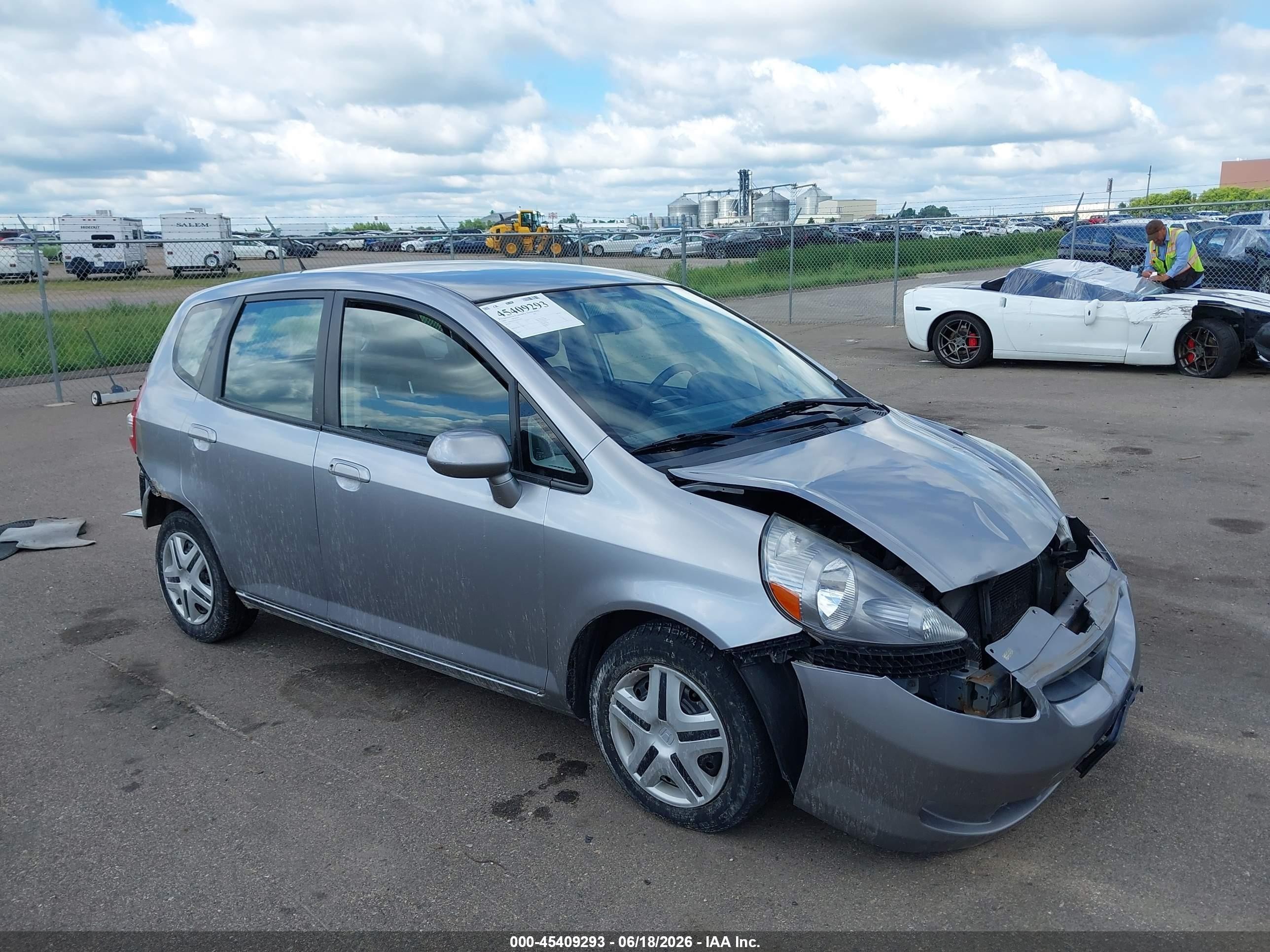 2008 Honda Fit   Gray vin: JHMGD37478S012559