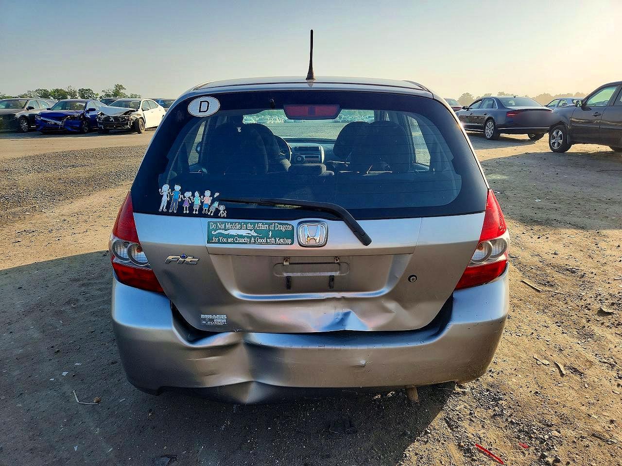 2007 Honda Fit Silver vin: JHMGD37487S043432