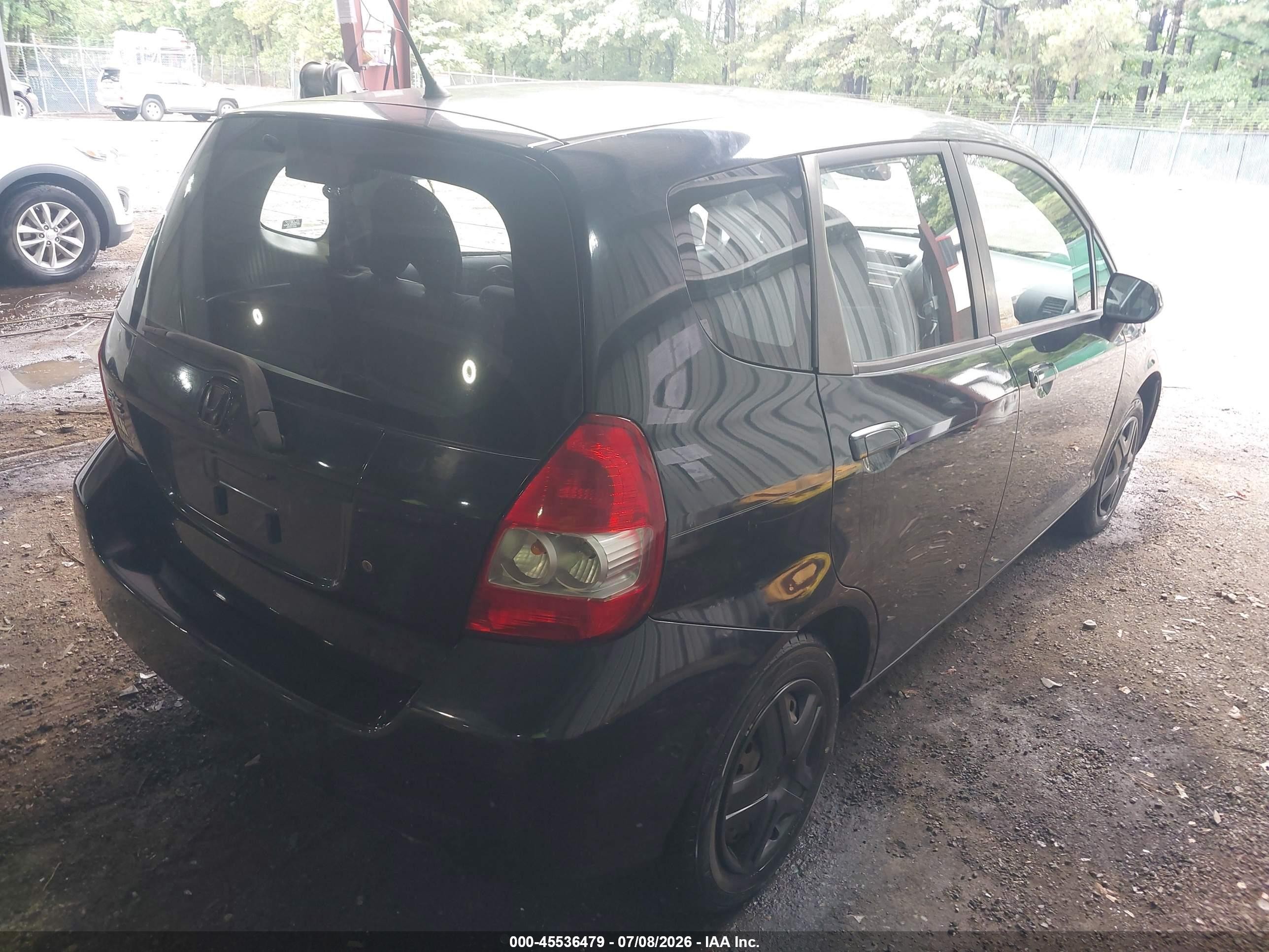 2008 Honda Fit   Black vin: JHMGD37488S002364