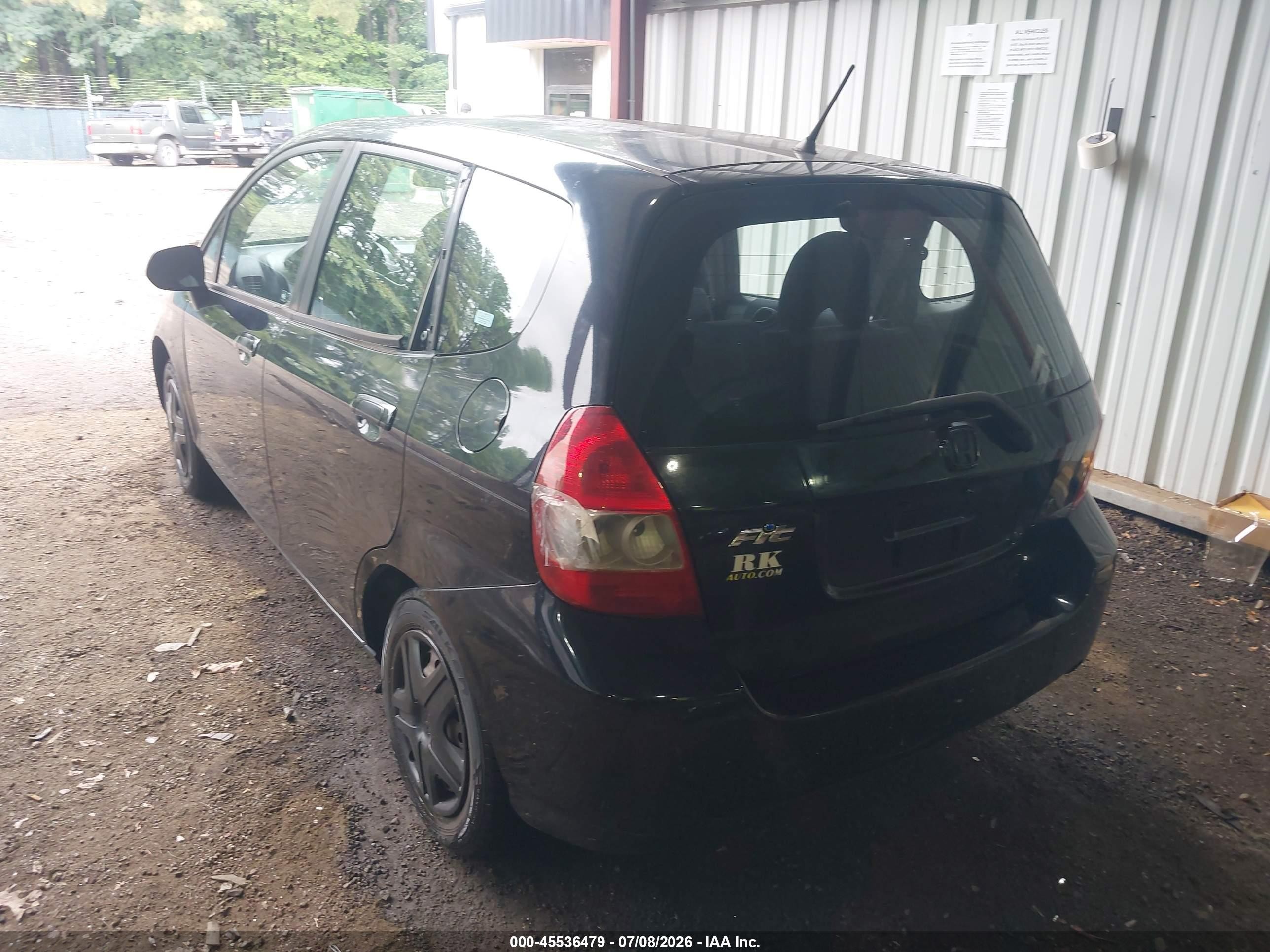2008 Honda Fit   Black vin: JHMGD37488S002364