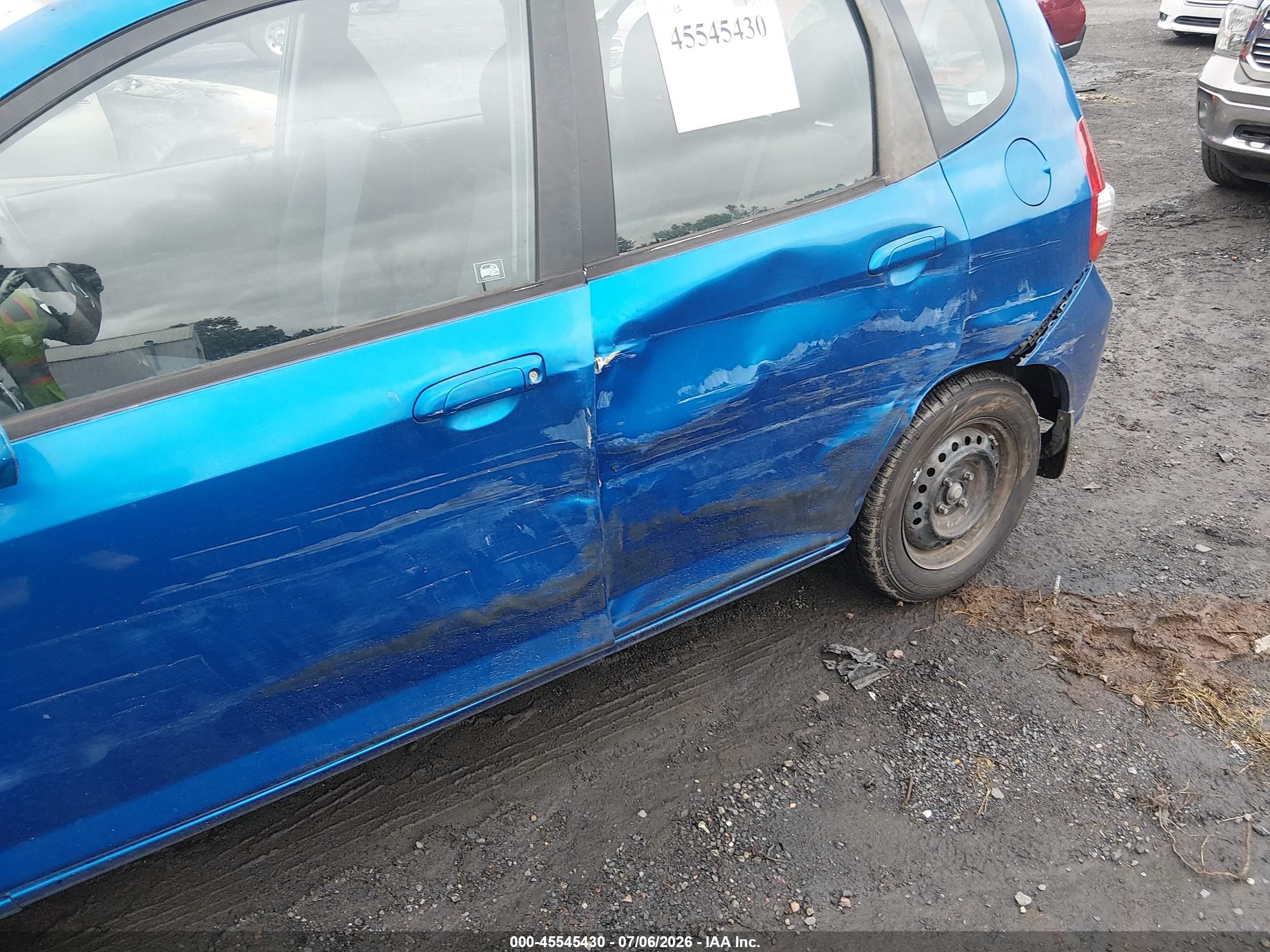 2008 Honda Fit   Blue vin: JHMGD37488S030374