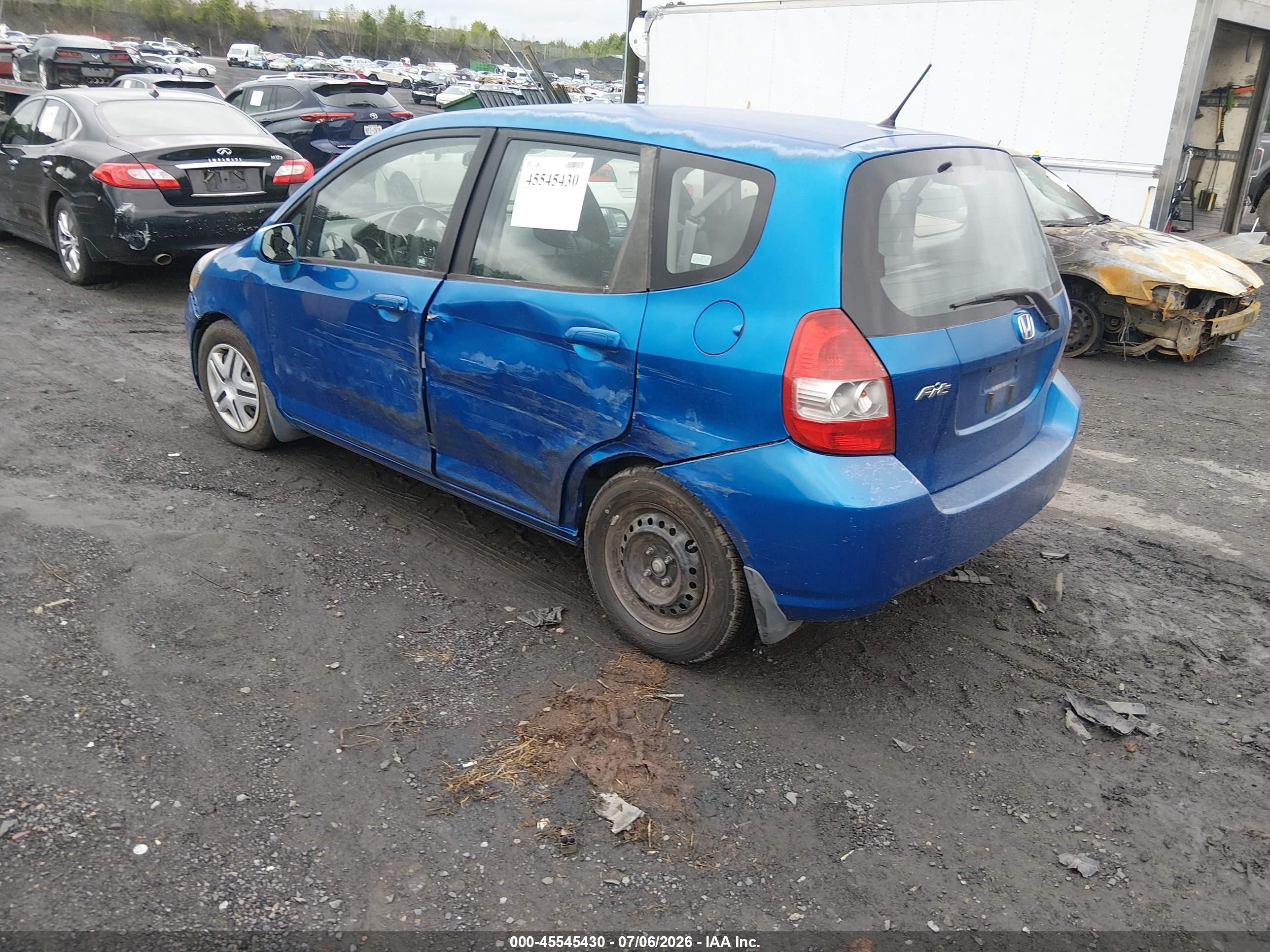 2008 Honda Fit   Blue vin: JHMGD37488S030374