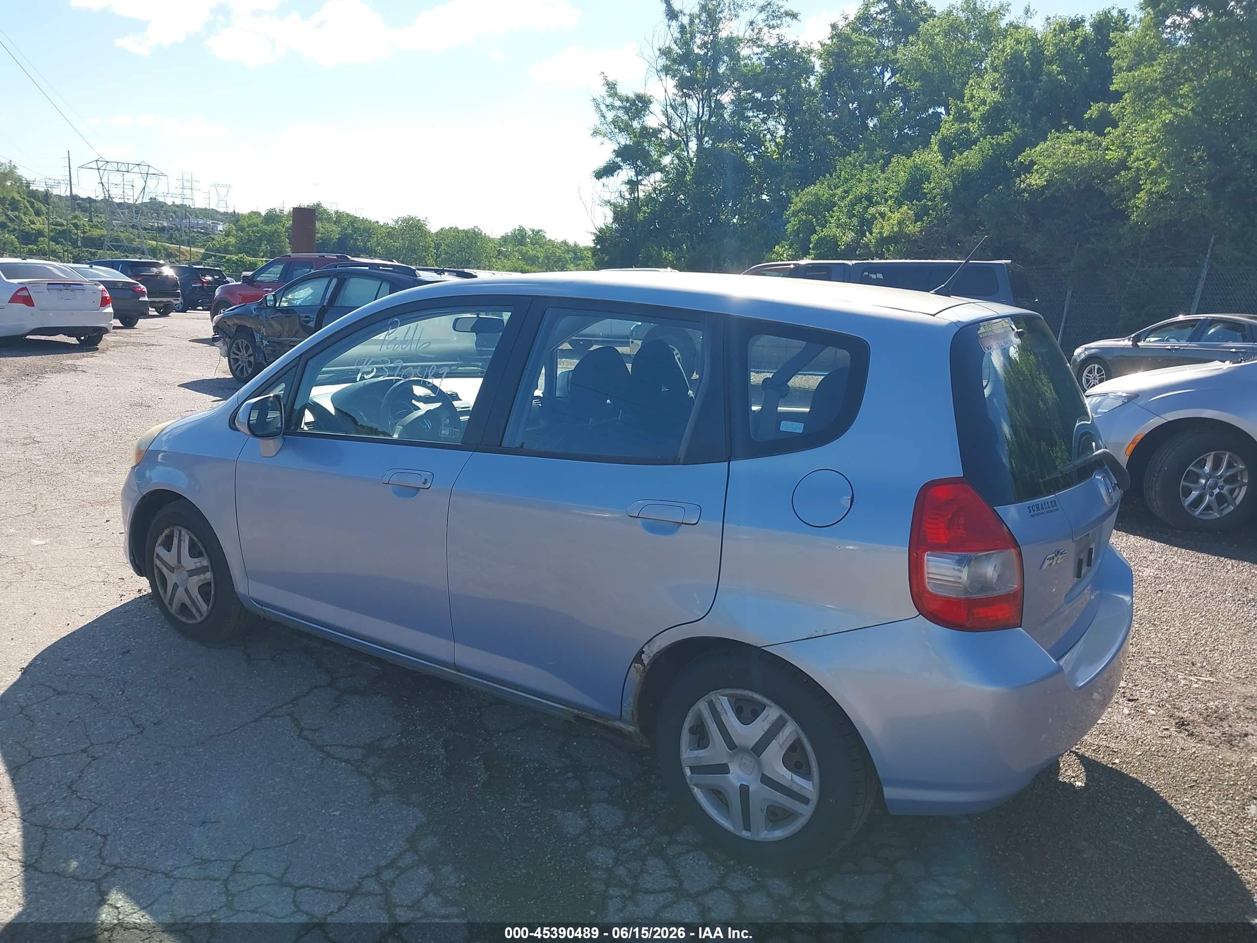 2008 Honda Fit Синий vin: JHMGD37498S065067