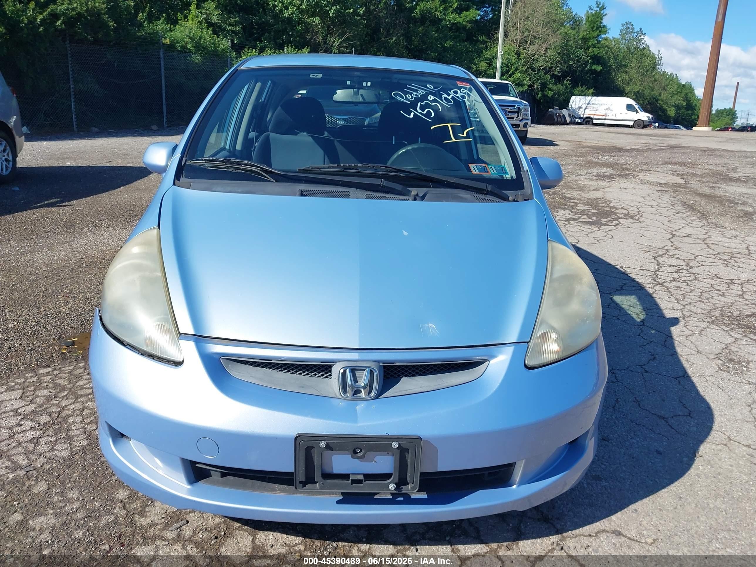 2008 Honda Fit Синий vin: JHMGD37498S065067
