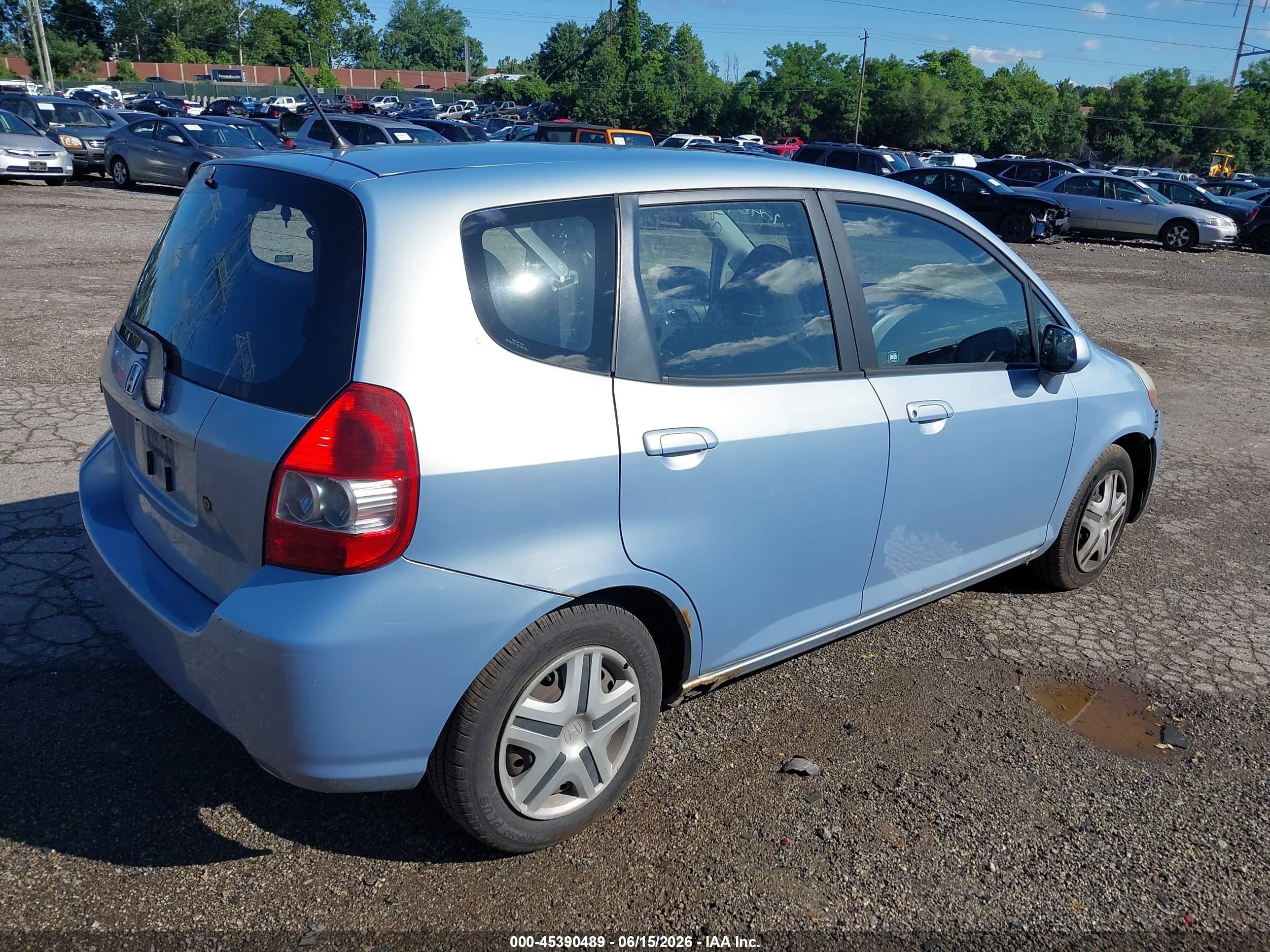 2008 Honda Fit Синий vin: JHMGD37498S065067