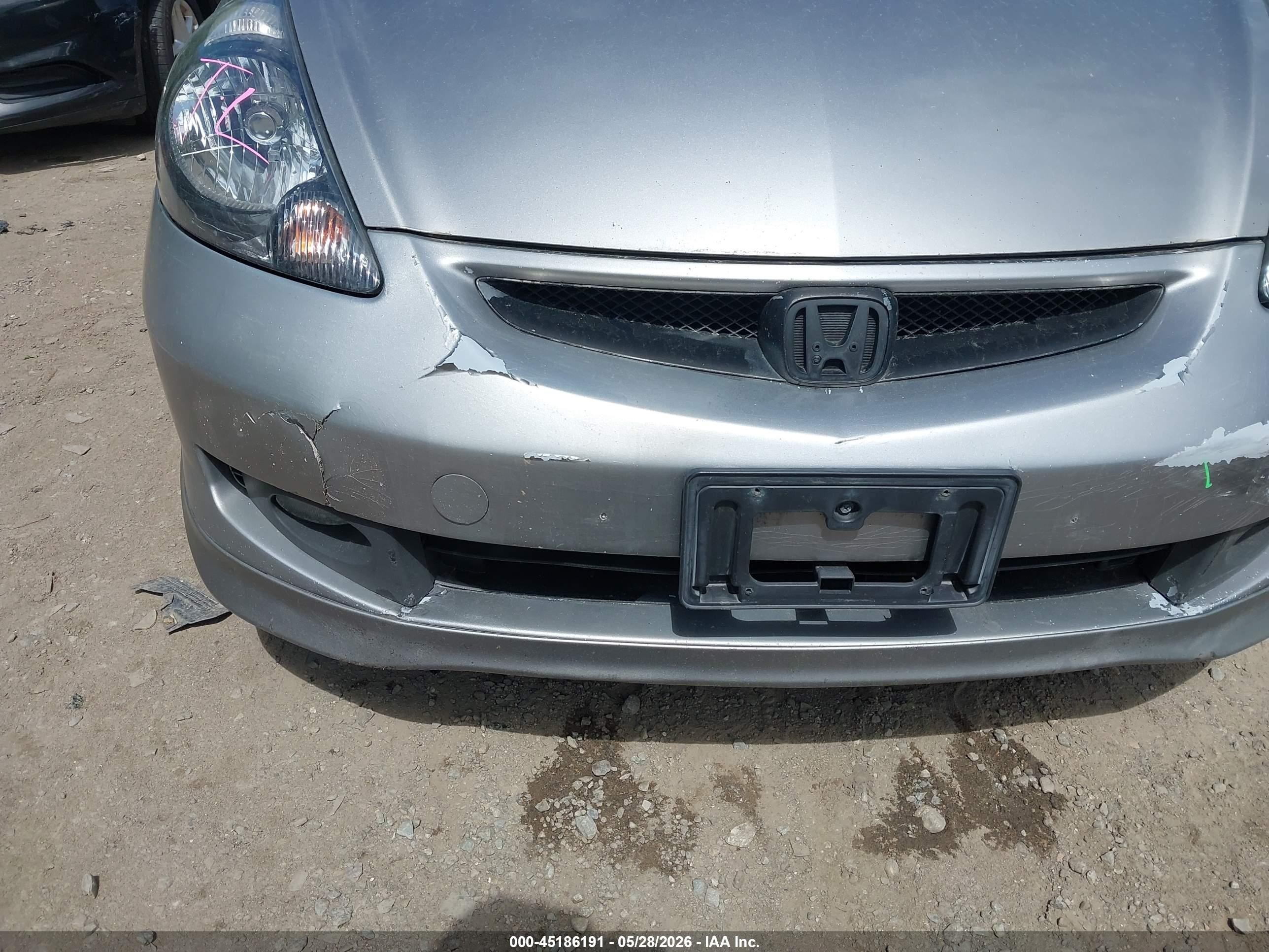 2007 Honda Fit Sport Серый vin: JHMGD37607S054121