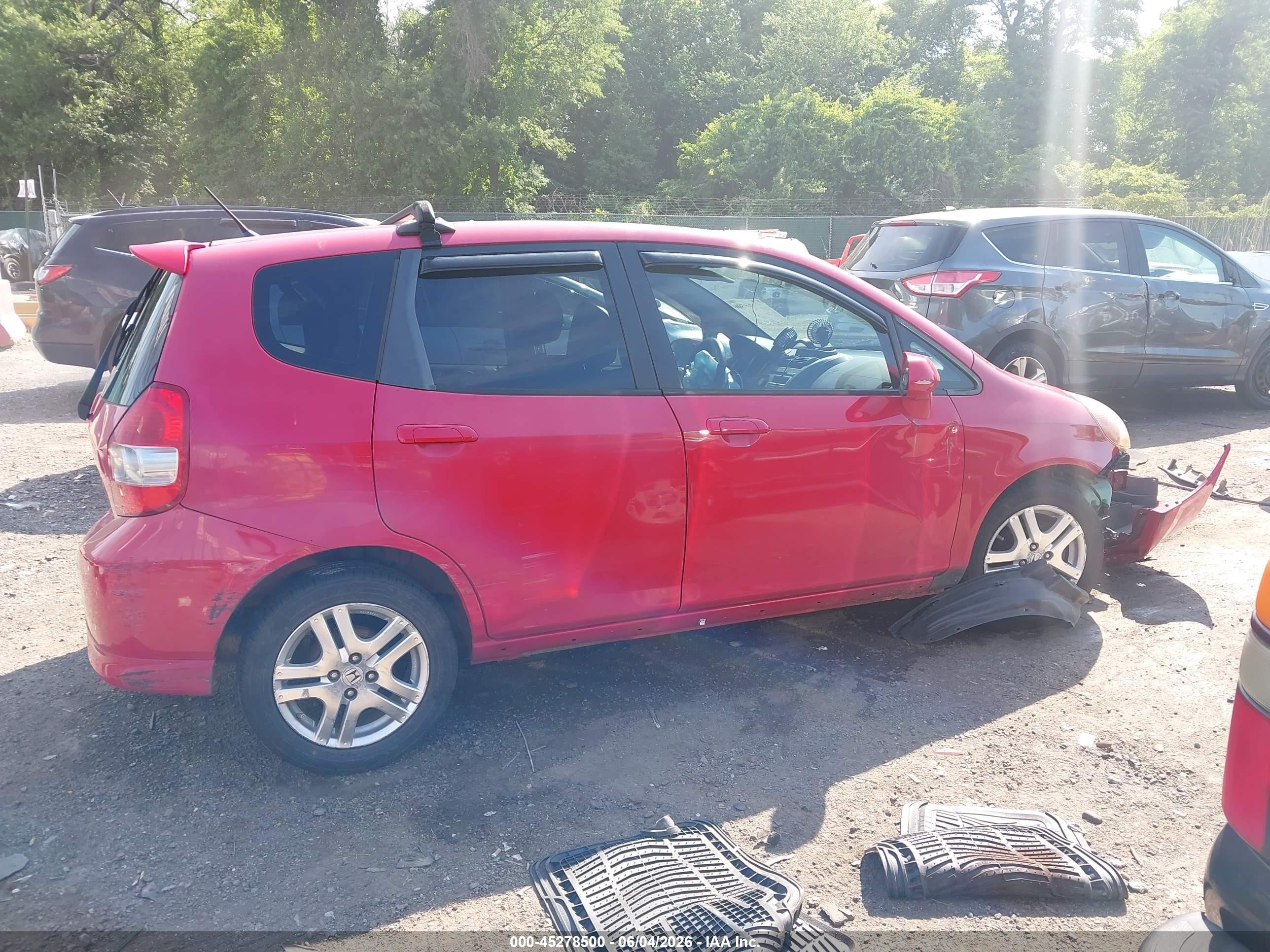 2008 Honda Fit Sport Red vin: JHMGD37608S009228