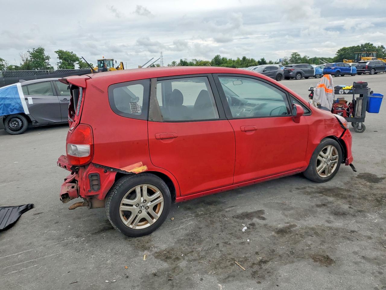 2007 Honda Fit S Red vin: JHMGD37617S006630