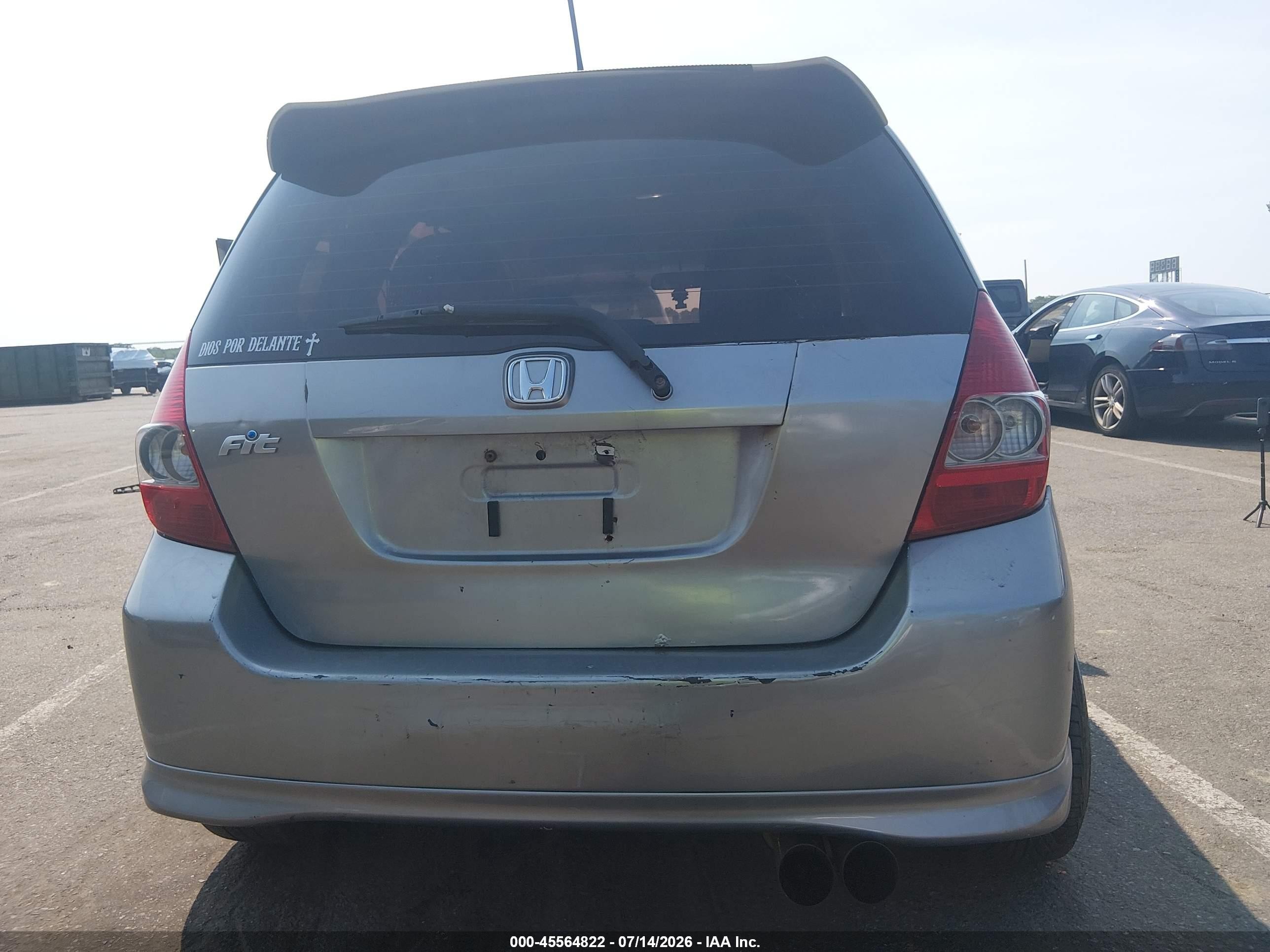 2007 Honda Fit Sport Gray vin: JHMGD37617S017465
