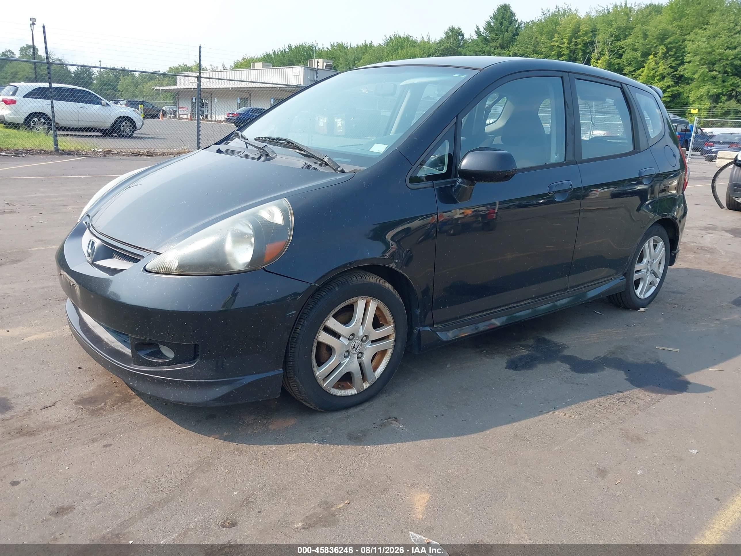 2008 Honda Fit Sport Black vin: JHMGD37618S052802