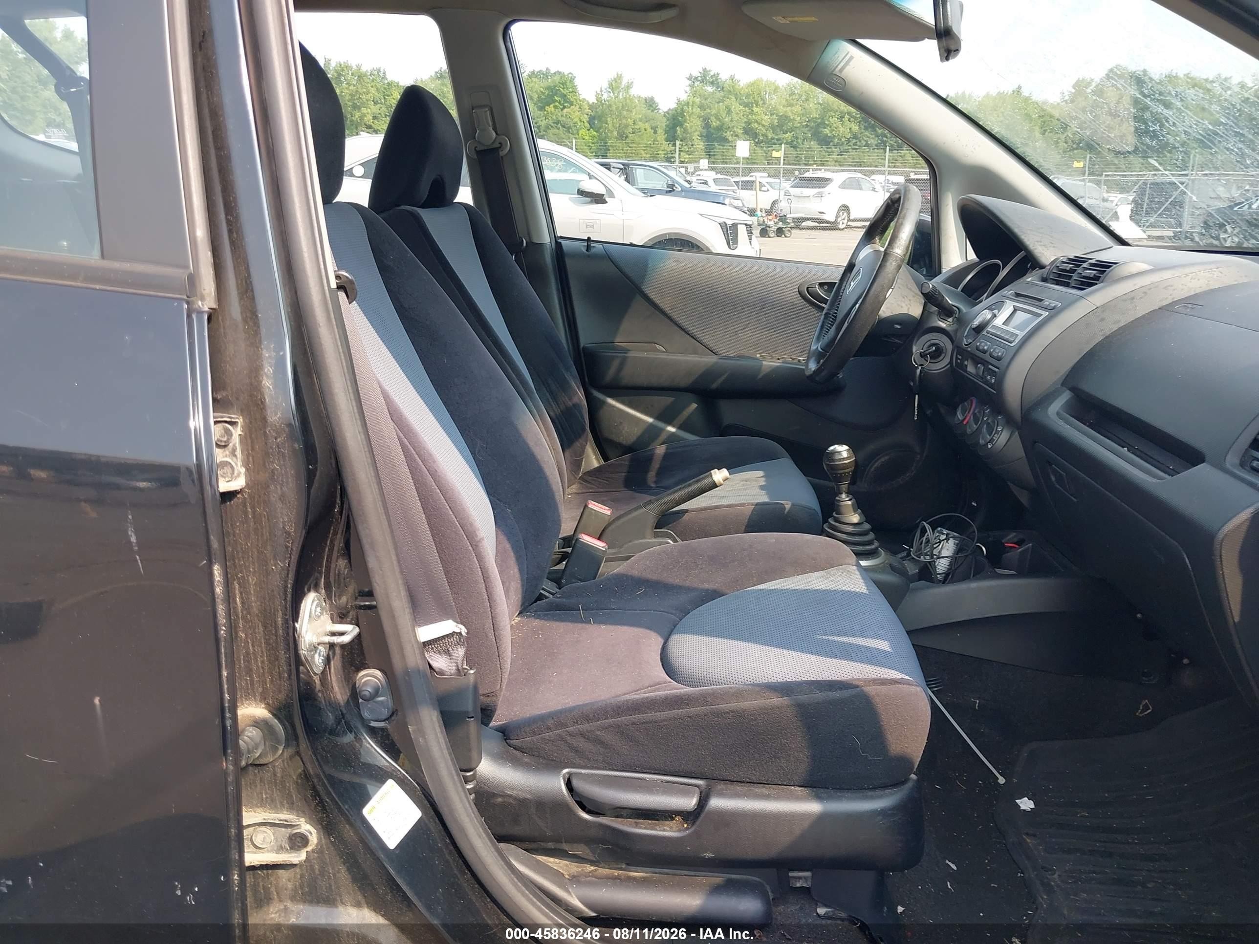 2008 Honda Fit Sport Black vin: JHMGD37618S052802