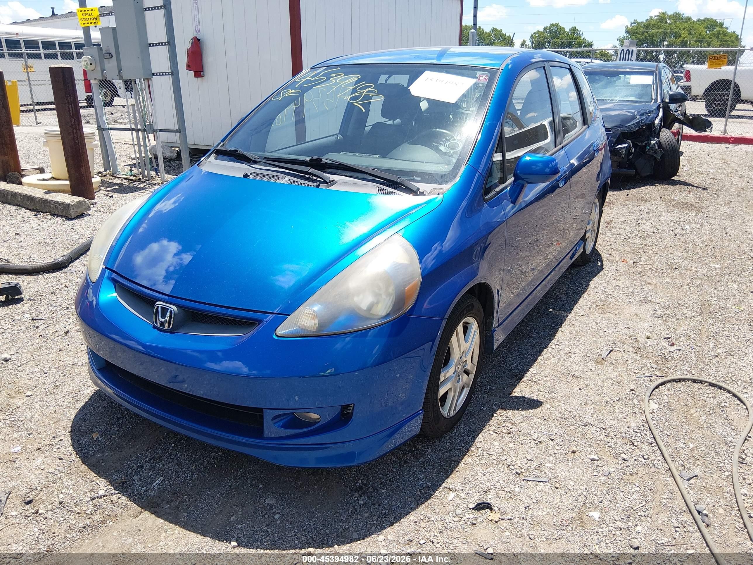 2007 Honda Fit Sport Blue vin: JHMGD37627S023601
