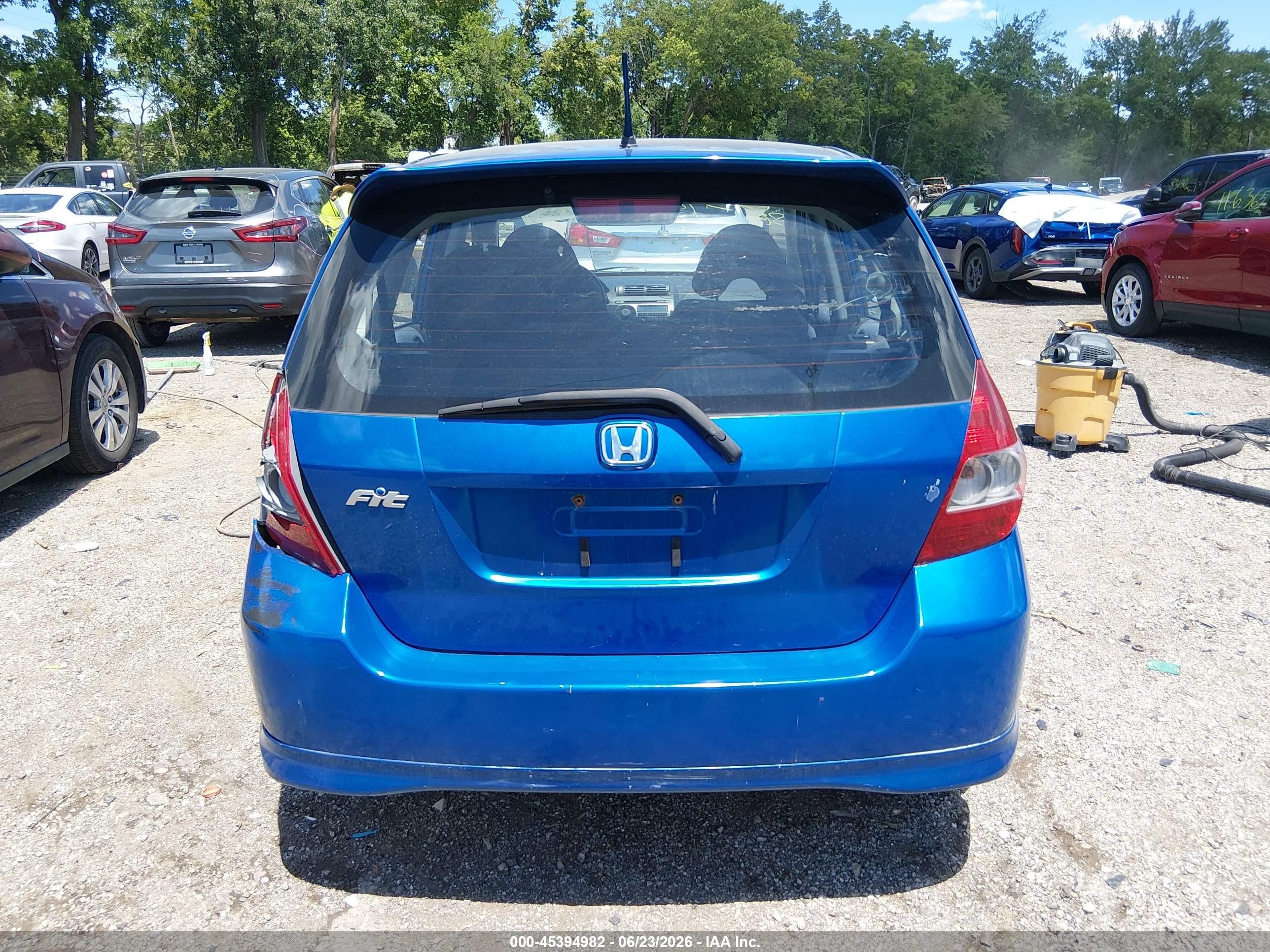 2007 Honda Fit Sport Blue vin: JHMGD37627S023601