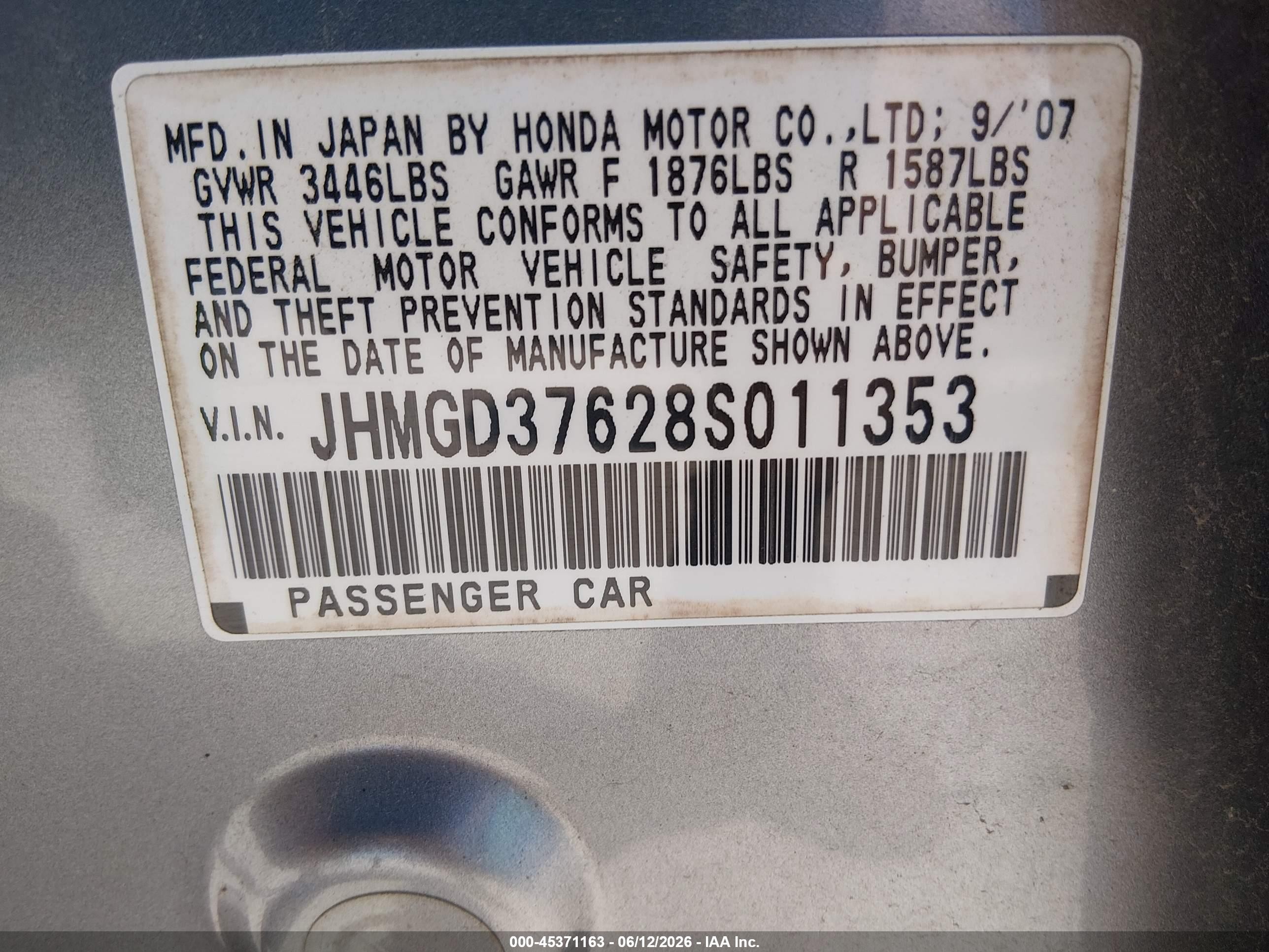2008 Honda Fit Sport Серебряный vin: JHMGD37628S011353