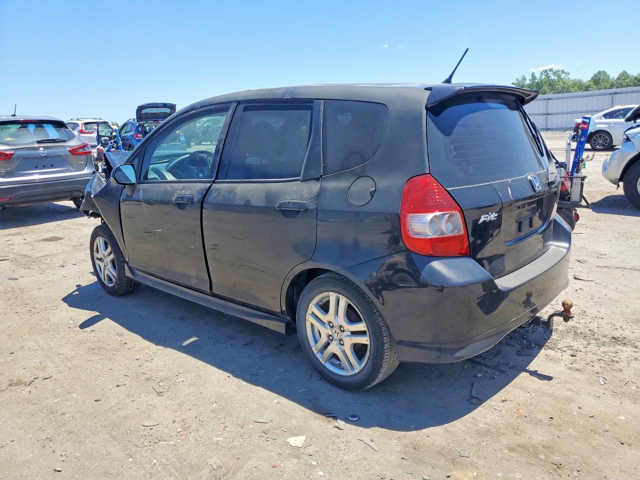 2008 Honda Fit Sport Black vin: JHMGD37628S035698