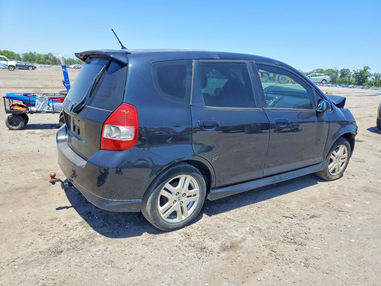 2008 Honda Fit Sport Black vin: JHMGD37628S035698