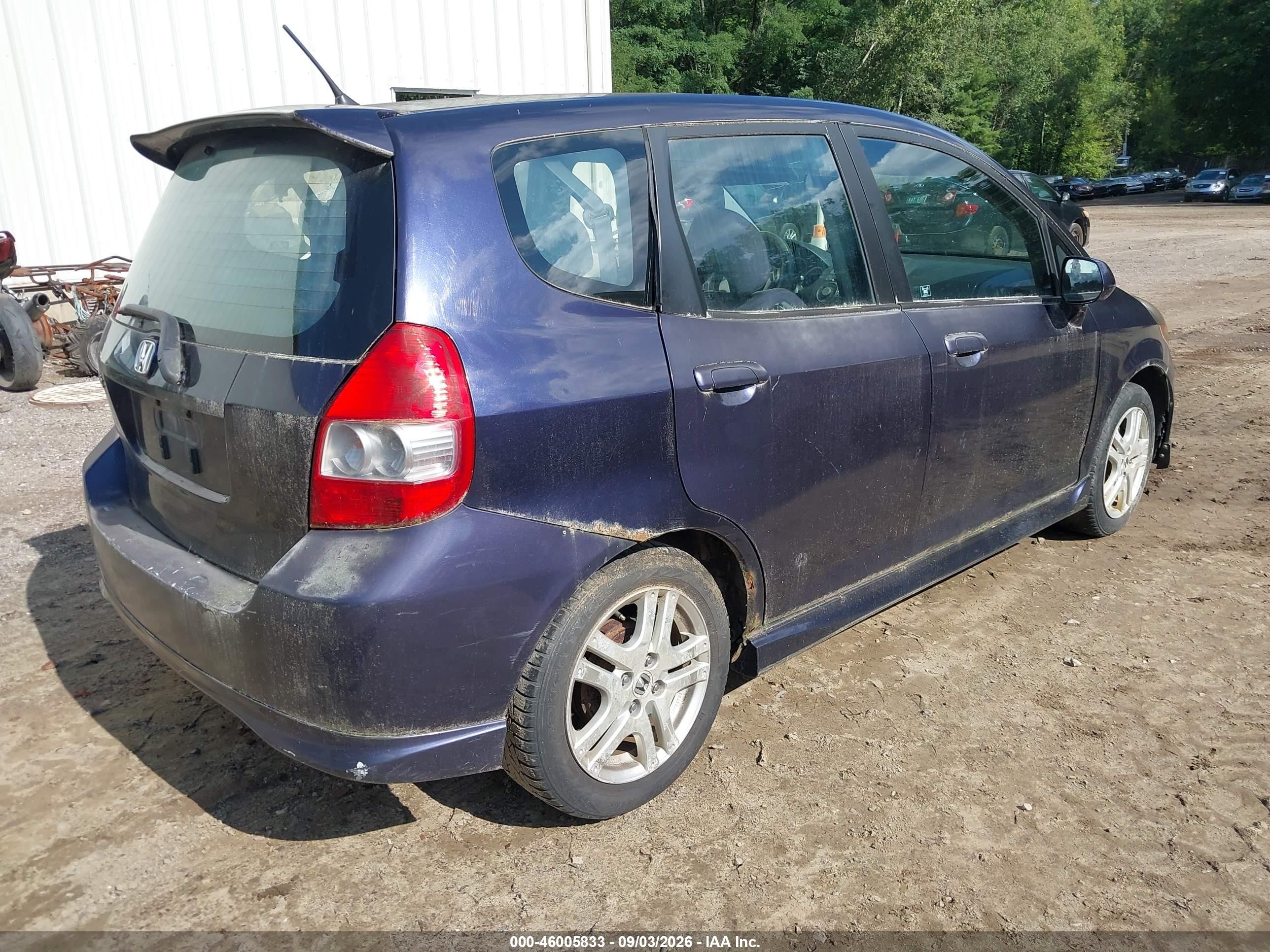 2008 Honda Fit Sport Purple vin: JHMGD37628S057829