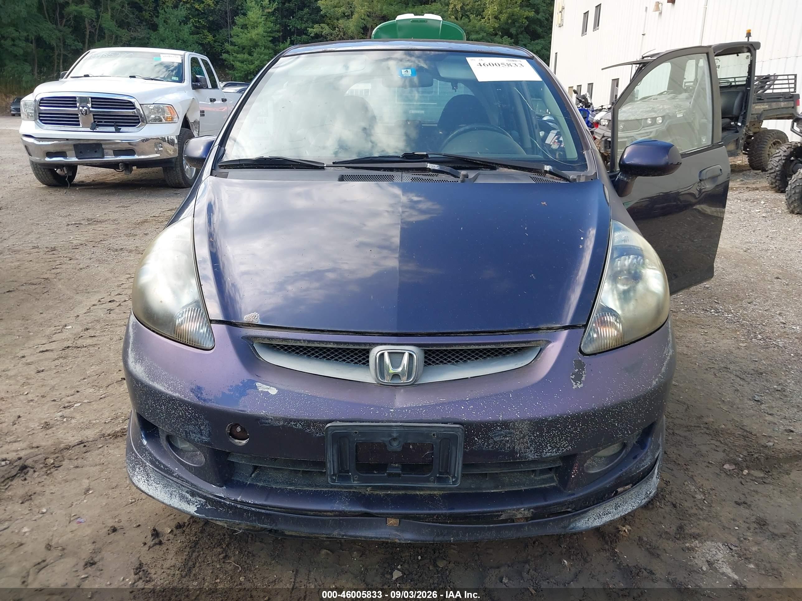 2008 Honda Fit Sport Purple vin: JHMGD37628S057829