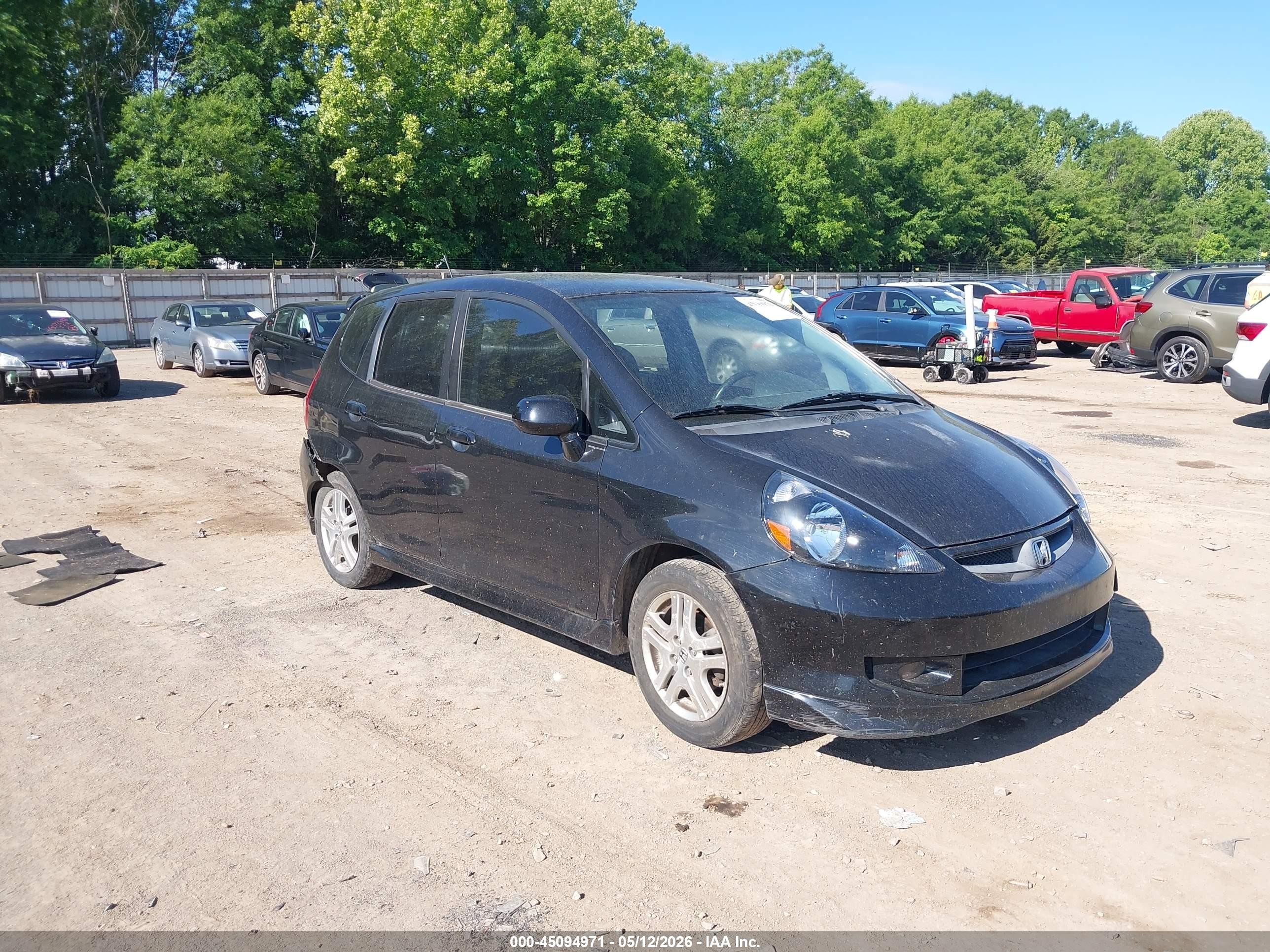 2008 Honda Fit Sport Черный vin: JHMGD37628S060228