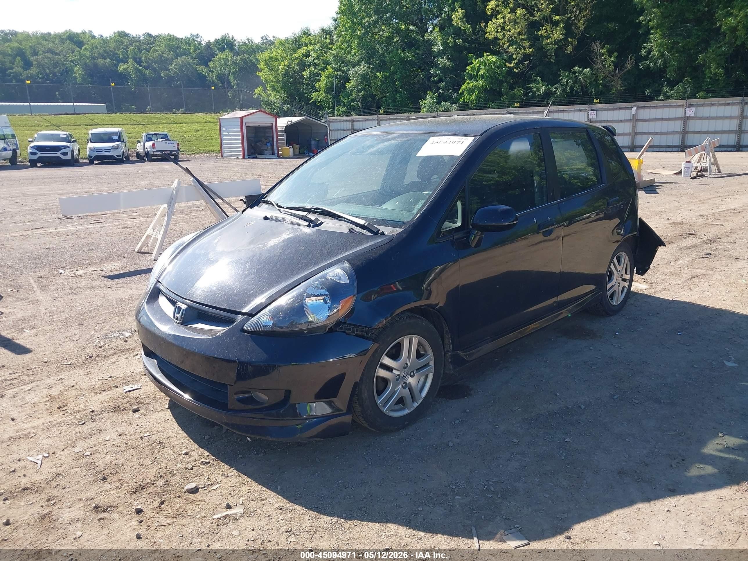 2008 Honda Fit Sport Black vin: JHMGD37628S060228