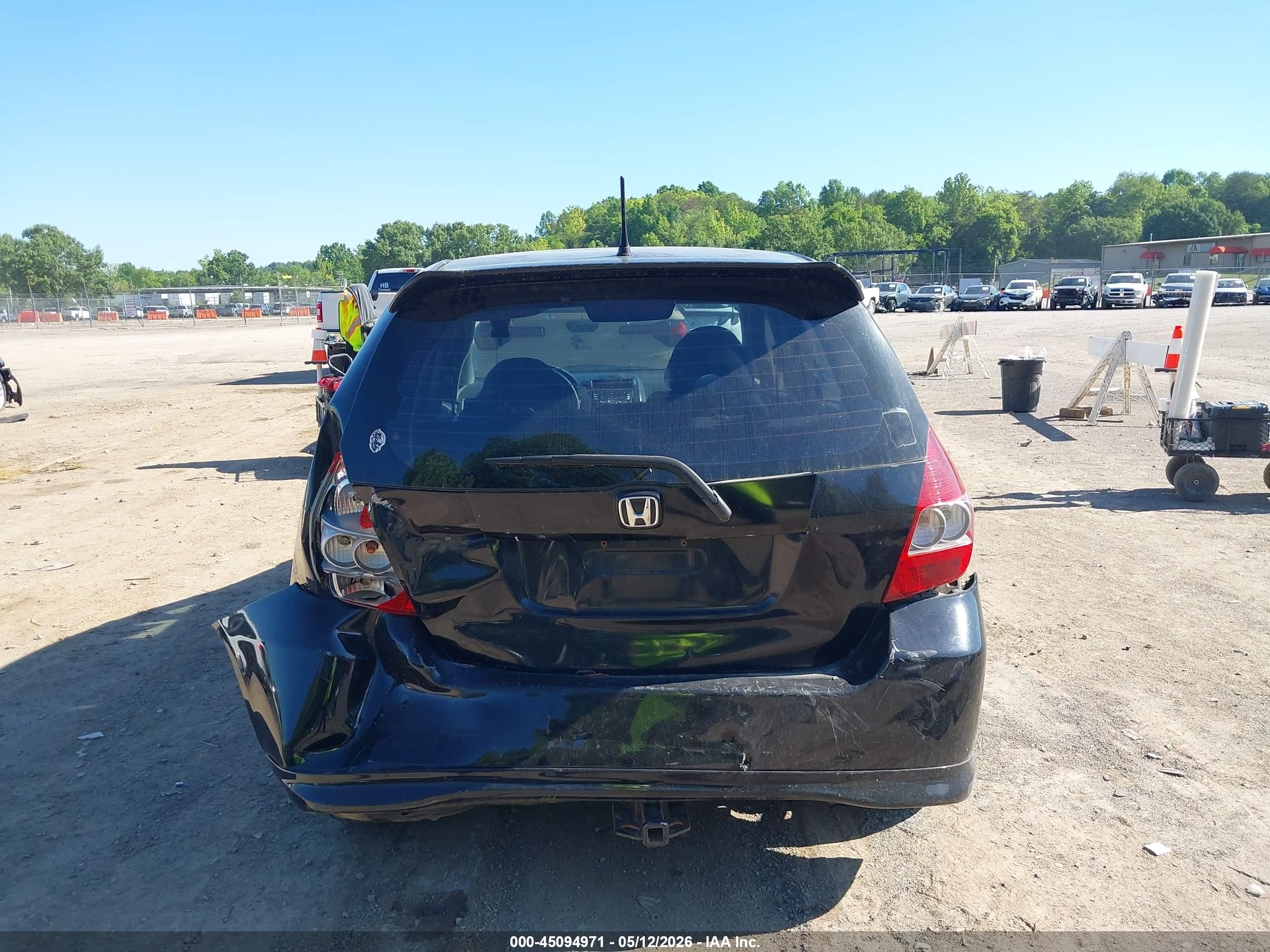 2008 Honda Fit Sport Black vin: JHMGD37628S060228