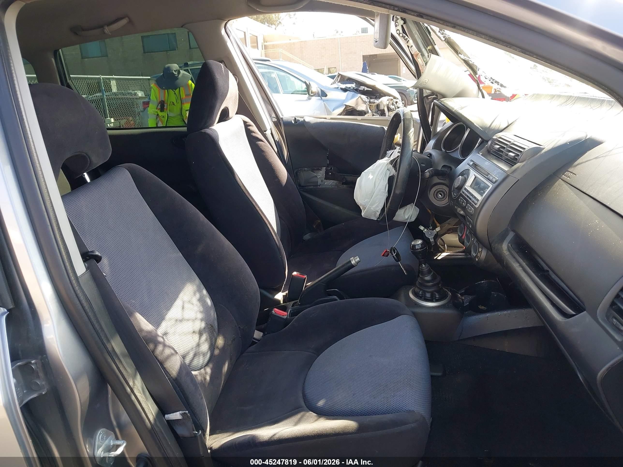 2007 Honda Fit Sport Gray vin: JHMGD37647S004371